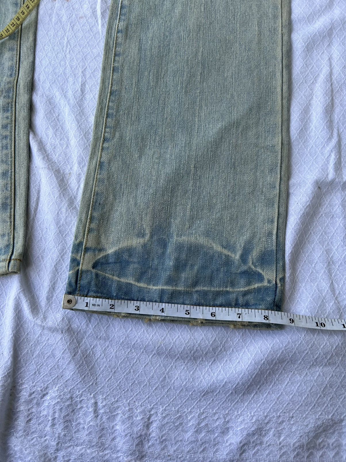 Vintage 2000s limeted flared jeans dragon wash denim Size US 34 / EU 50 - 5 Thumbnail