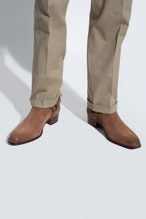 Saint Laurent Paris o1s1wg111224 Wyatt Harness Boots in Brown Size US 10 / EU 43 - 2 Thumbnail