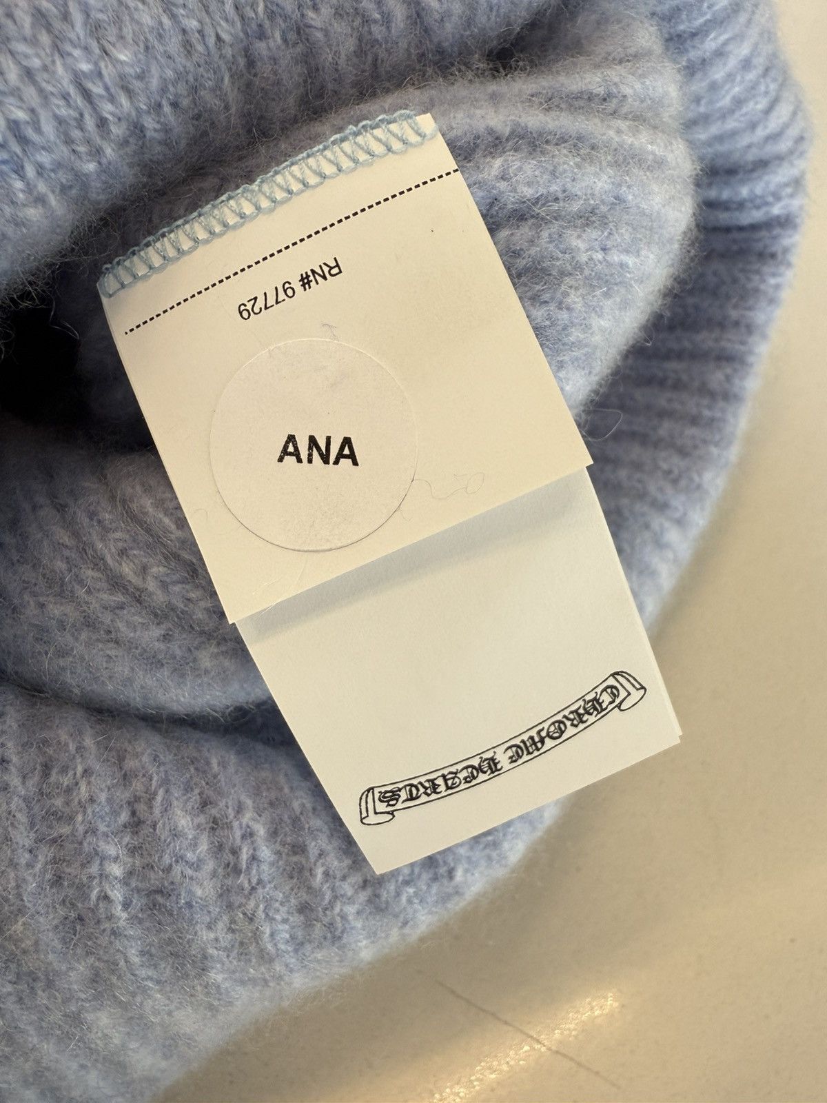 Chrome Hearts Big Daddy baby blue cashmere beanie Size ONE SIZE - 4 Thumbnail