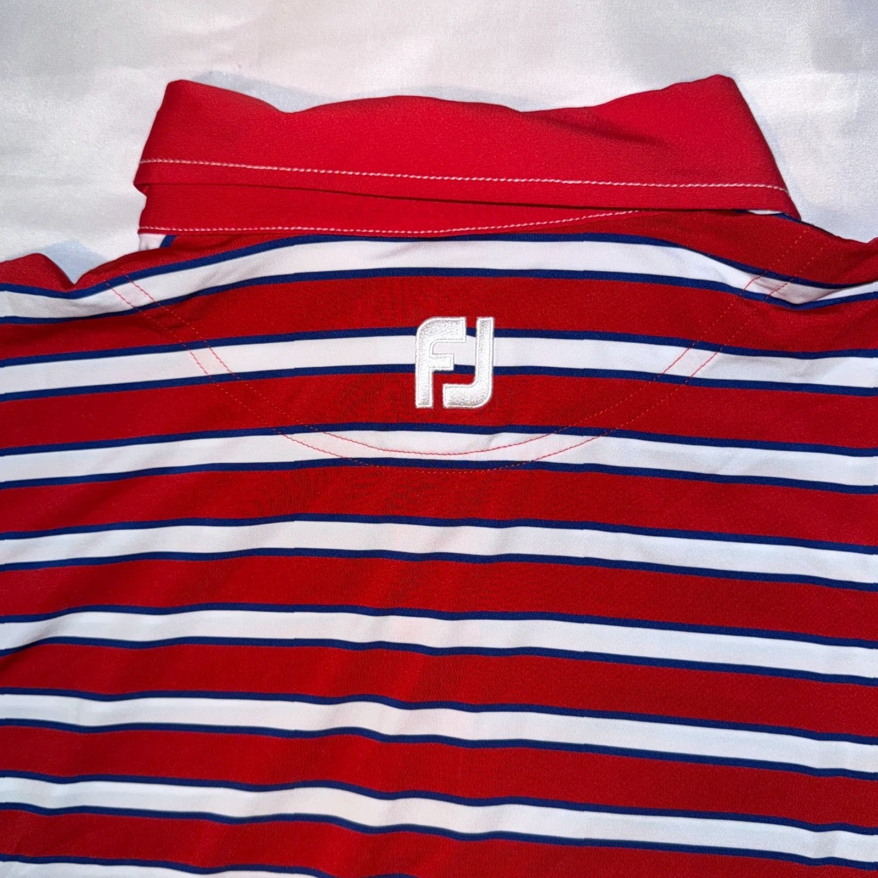 Footjoy FootJoy Golf Polo Mens XL Red Striped Athletic Fit Shirt Size US XL / EU 56 / 4 - 7 Thumbnail