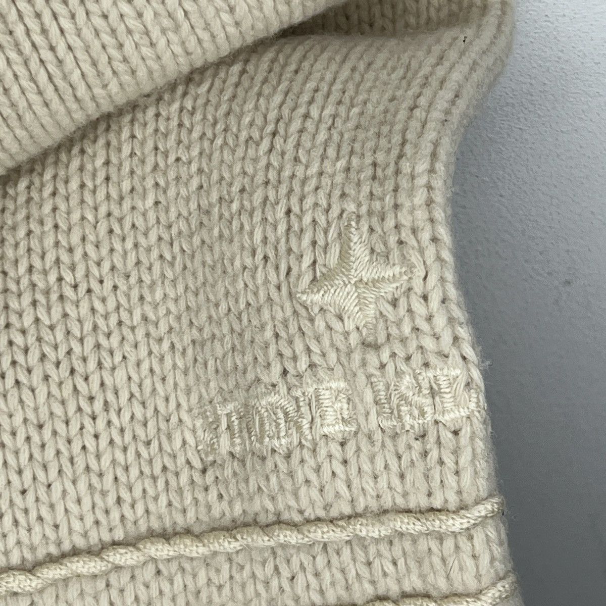 Stone Island Vintage Stone Island original Knit beige Wool Hoodie Size US S / EU 44-46 / 1 - 2 Thumbnail