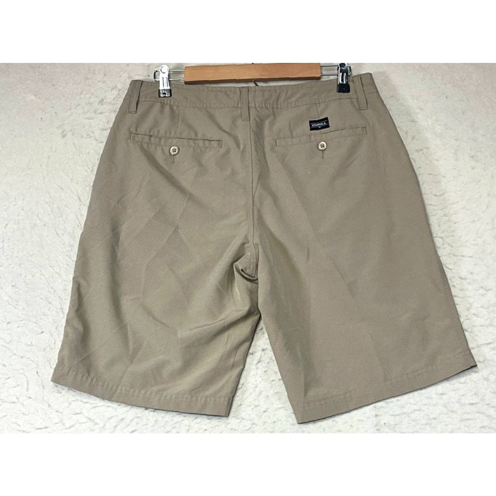 O'Neill O'Neill Mens Chino Shorts Flat Front Brown 32 Lightweight Regular Waist 32 Belt Loops Pocket Knit Cotton Polyester 10in Inseam Casual Shirt/Hoodie Size US 32 / EU 48 - 2 Thumbnail