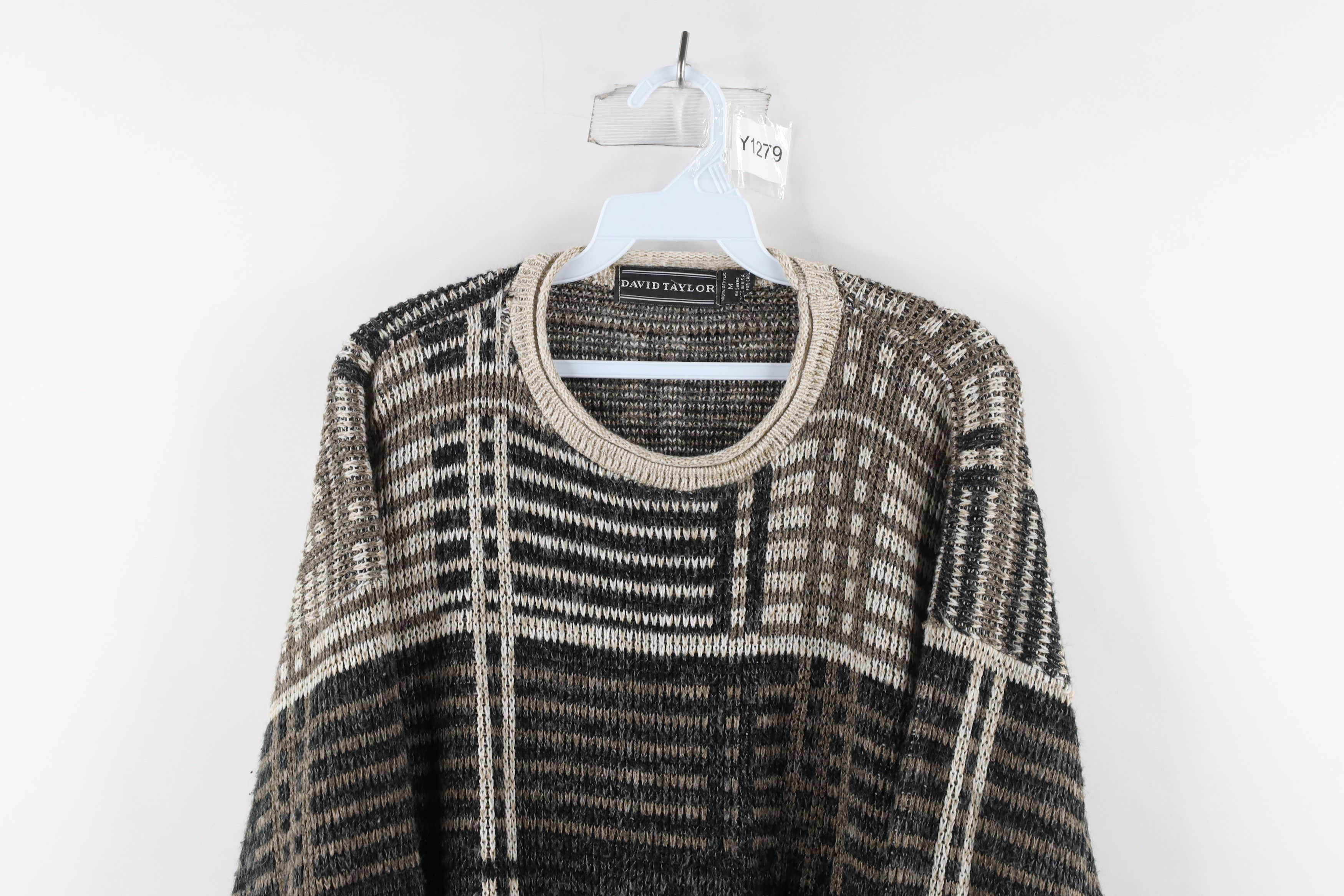 Vintage Vintage 90s Coogi Style Marled Knit Sweater Plaid USA Size US M / EU 48-50 / 2 - 2 Thumbnail