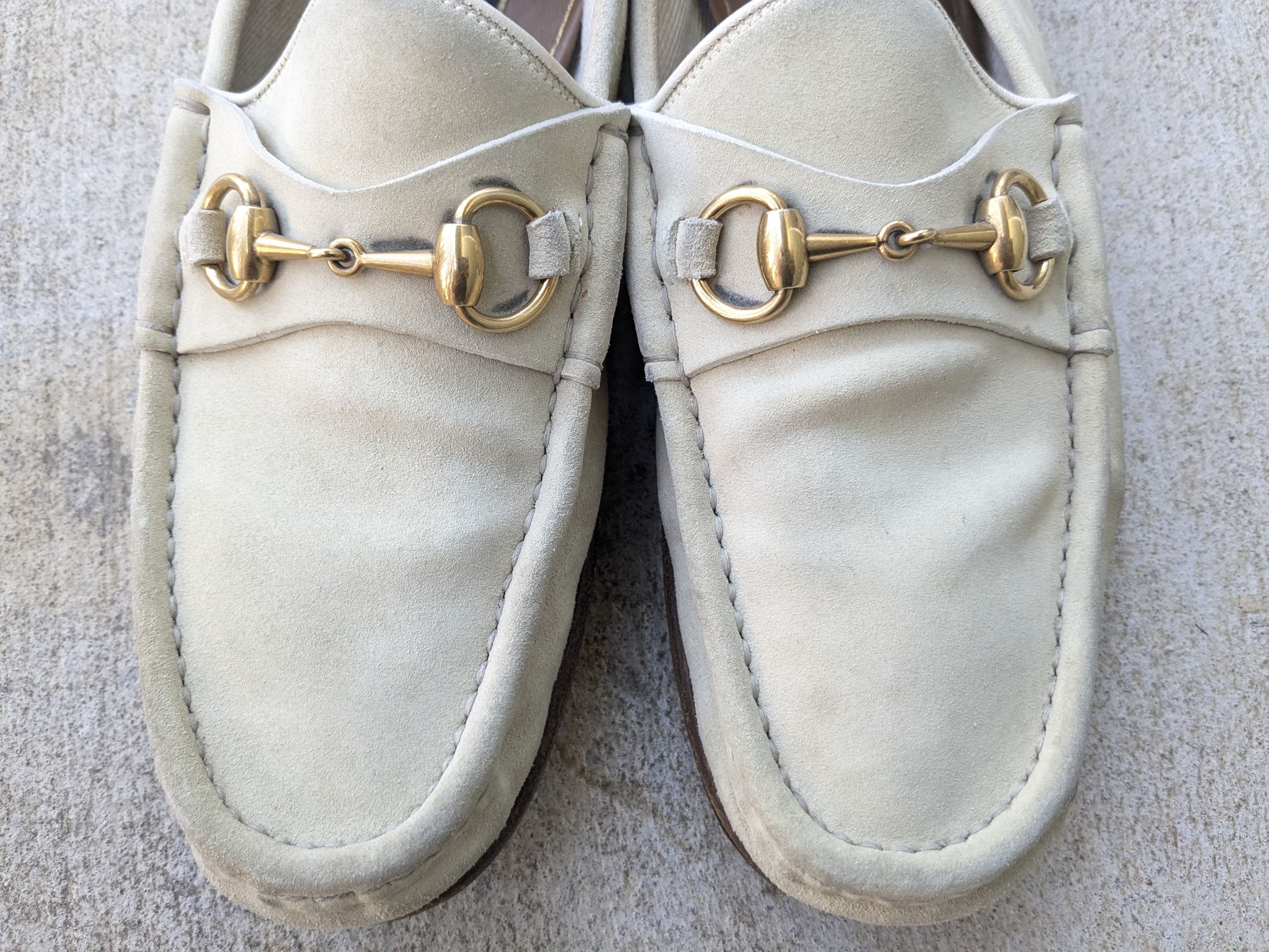 Gucci Gucci Horsebit Loafers Beige Suede 9 Italy Slip On Size US 9 / EU 42 - 3 Thumbnail