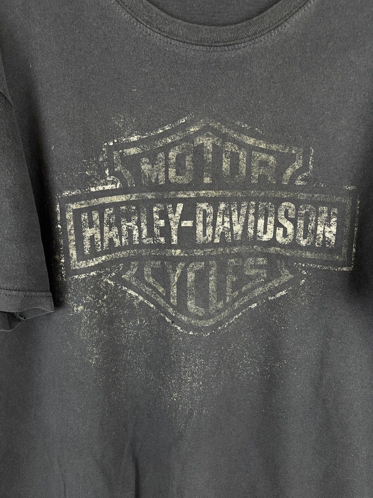 Harley Davidson Harley Davidson Switzerland trashed distressed big logo tee Size US XXL / EU 58 / 5 - 7 Thumbnail