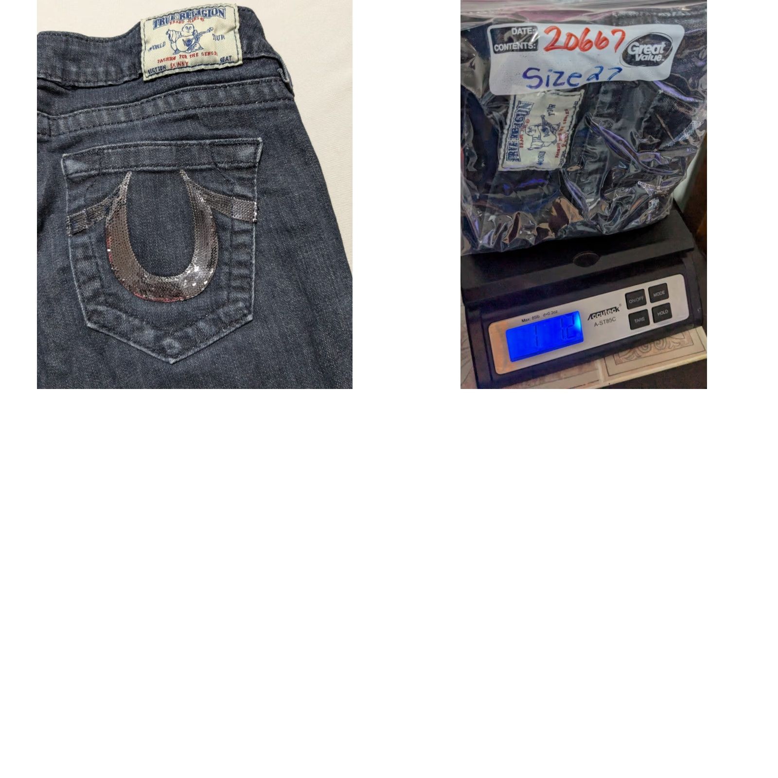 True Religion TRUE RELIGION SKINNY Denim Blue Jeans 27 5-Pocket USA Women Recycled? Size 27" / US 4 / IT 40 - 11 Thumbnail