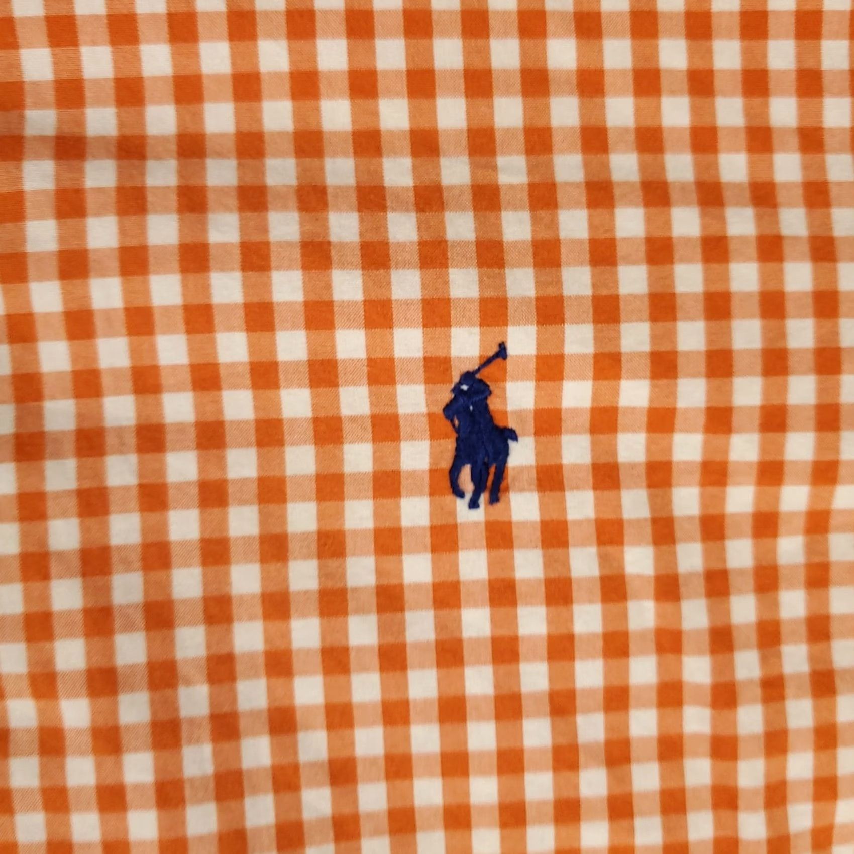 Ralph Lauren Ralph Lauren Shirt Mens Medium Orange Check Custom Fit Button Up Short Sleeve Size US M / EU 48-50 / 2 - 2 Thumbnail