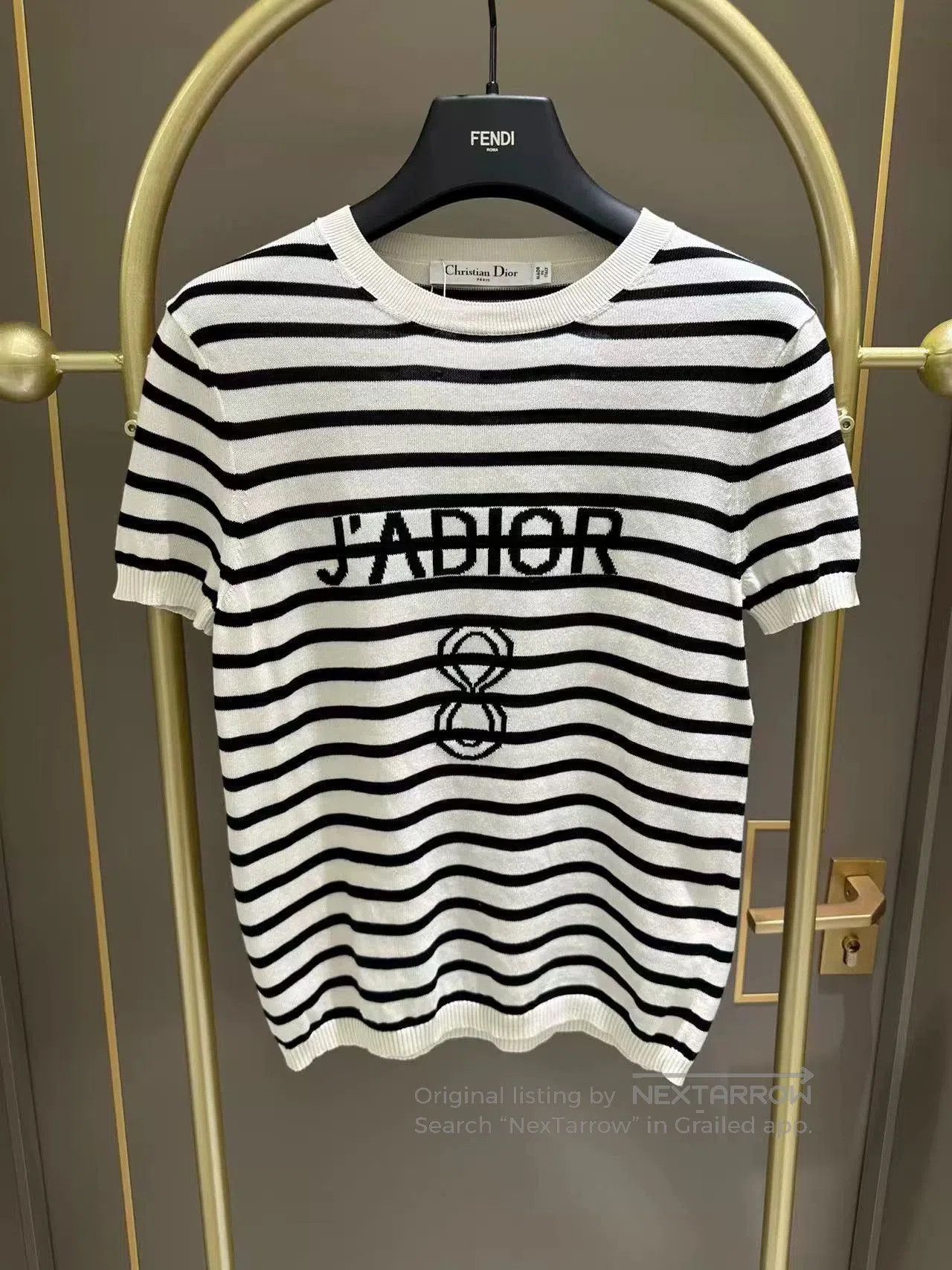Dior Dior Striped Knit Short Sleeve T-shirt. Size US M / EU 48-50 / 2 - 1 Thumbnail