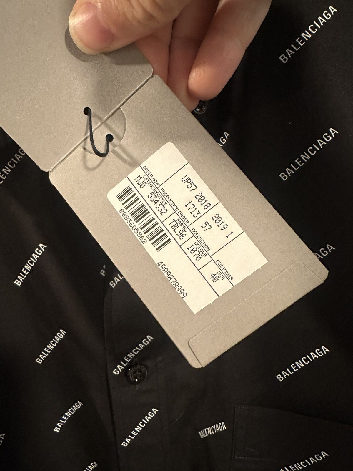 Balenciaga Balenciaga Logo Button Down Shirt Size US L / EU 52-54 / 3 - 3 Thumbnail