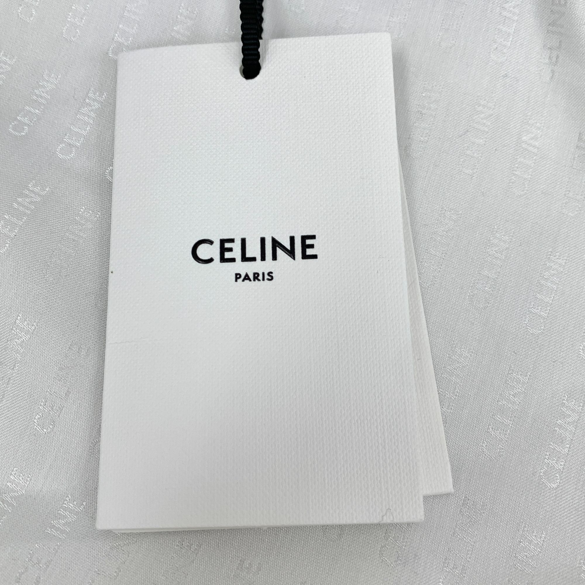 Celine Celine Blue Arc de Triomphe Print Cotton Long Sleeve Button- Size XS / US 0-2 / IT 36-38 - 2 Thumbnail