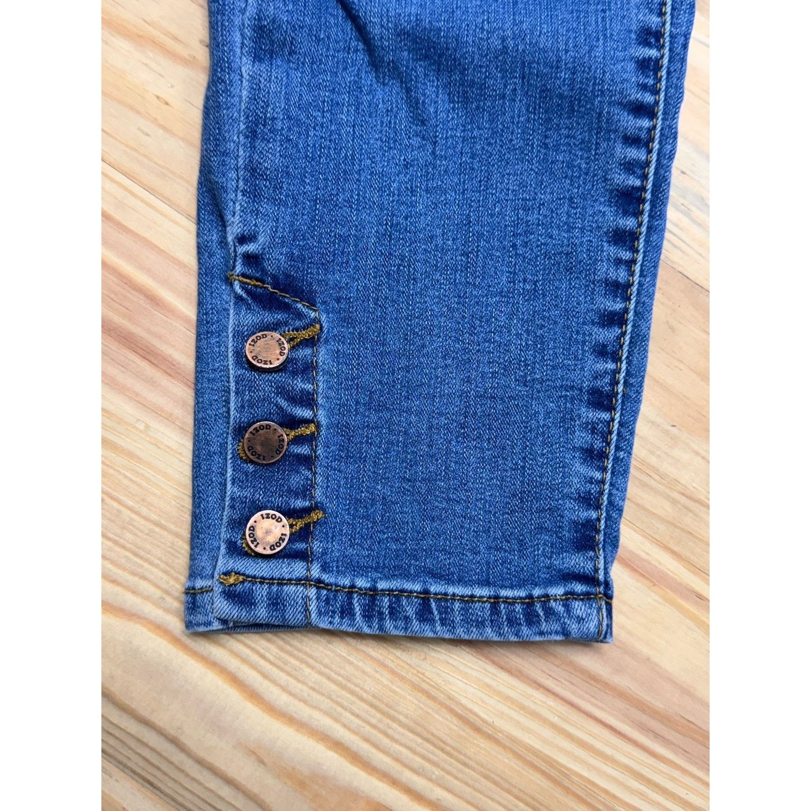 Izod Izod Pants Womens 10 Blue Denim Jeans Straight Stretch Size 32" / US 10 / IT 46 - 2 Thumbnail