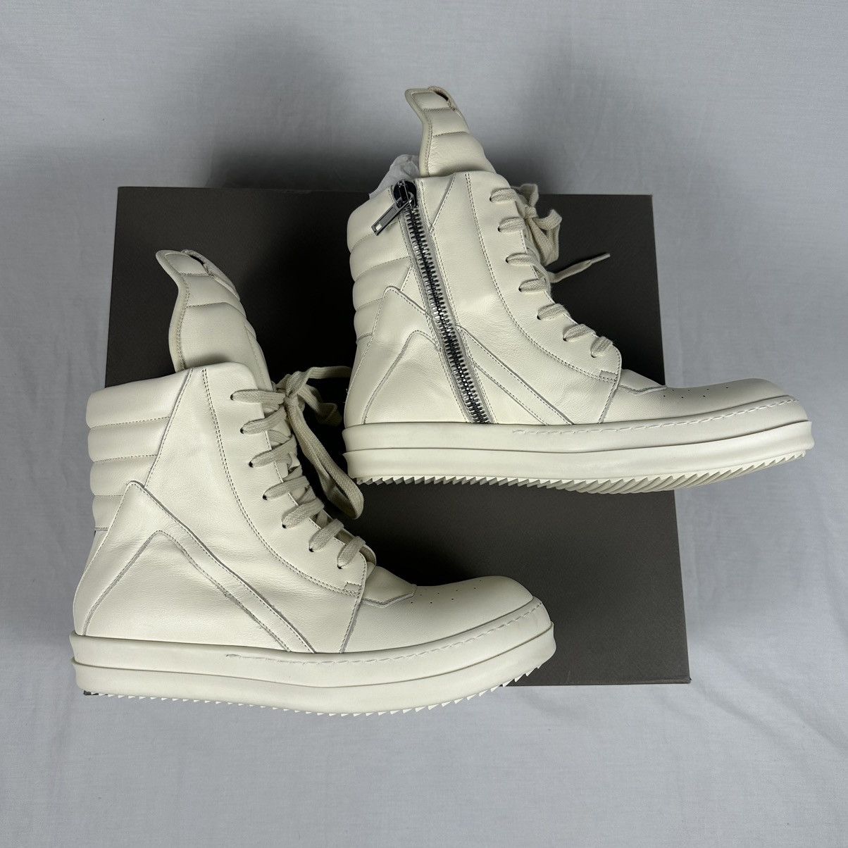 Rick Owens Rick Owens Milk Geobaskets Size US 7.5 / EU 40-41 - 5 Thumbnail