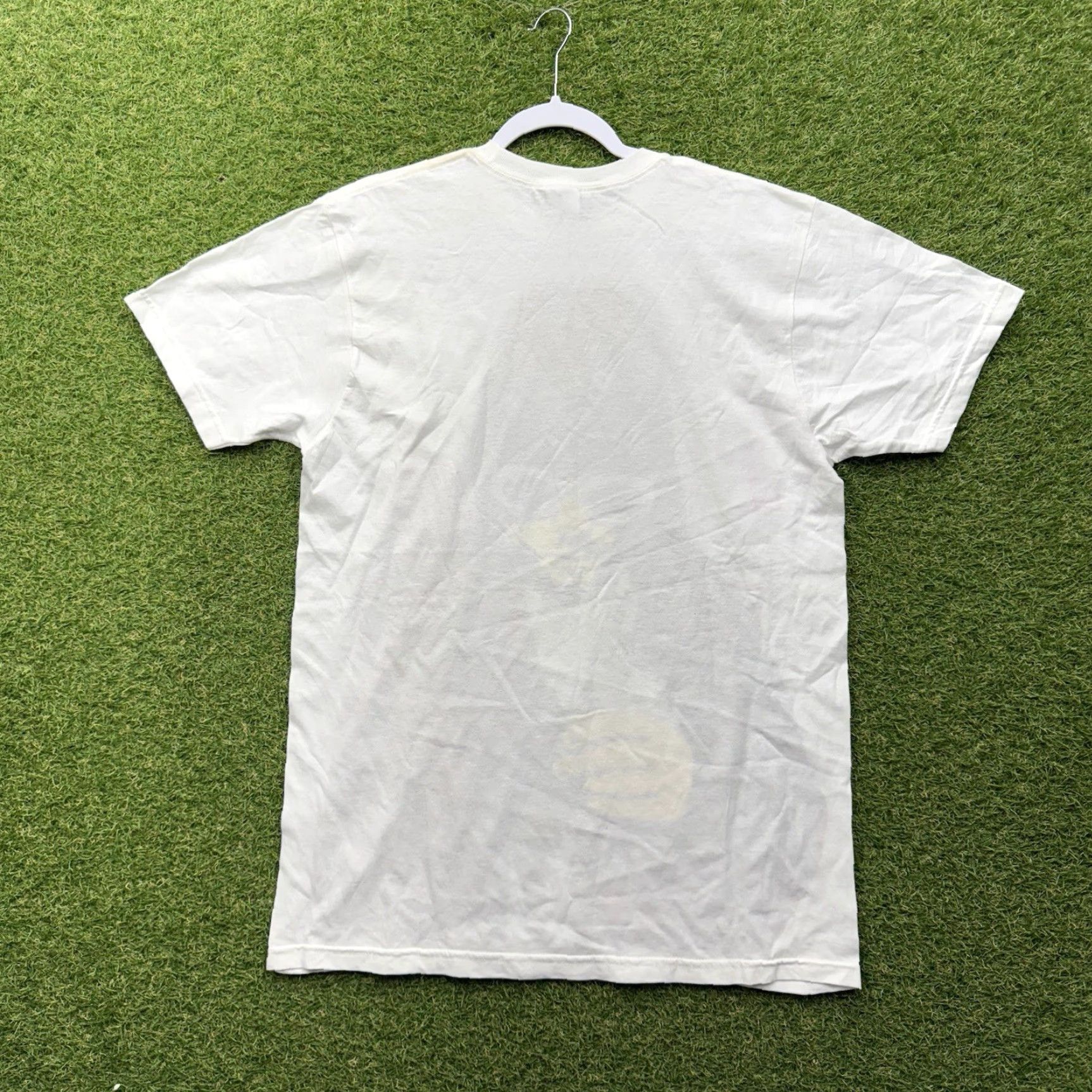 Gildan Kurt Cobain Shirt Mens L White Gildan Logo 2000s Band Grunge Casual Shirt Mens Large White Logo Graphic Print Short Sleeve Crew Neck Cotton T-Shirt Size US L / EU 52-54 / 3 - 2 Thumbnail
