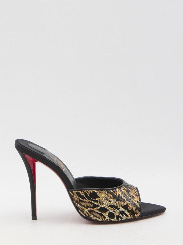 Christian Louboutin oc11z0126 Miss Z Mule 100MM in Black/Brown Size US 7 / IT 37 - 2 Thumbnail