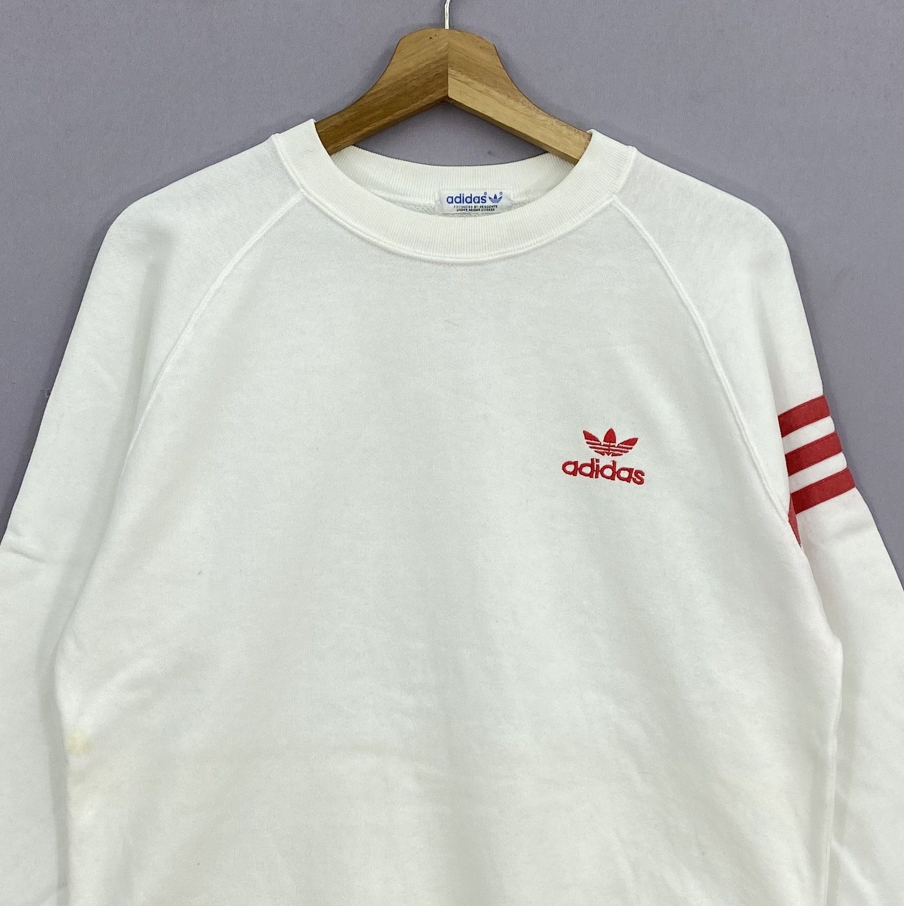 Adidas Vintage 90s Adidas Descente Sweatshirt Red Trefoil Jumper Size US M / EU 48-50 / 2 - 2 Thumbnail
