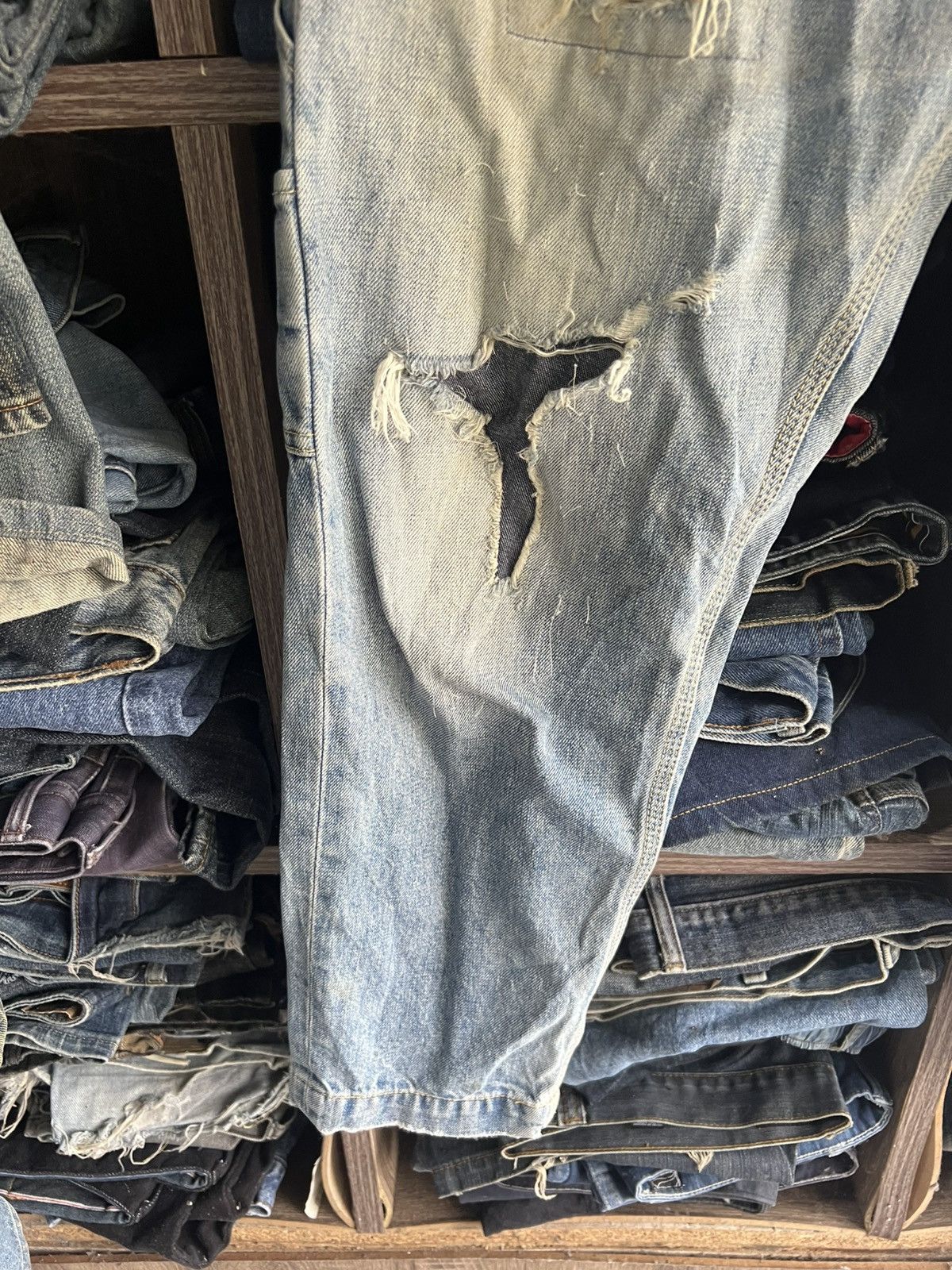 Japanese Brand 🔥Rare RCWB & Co Distressed Denim Size US 32 / EU 48 - 4 Thumbnail