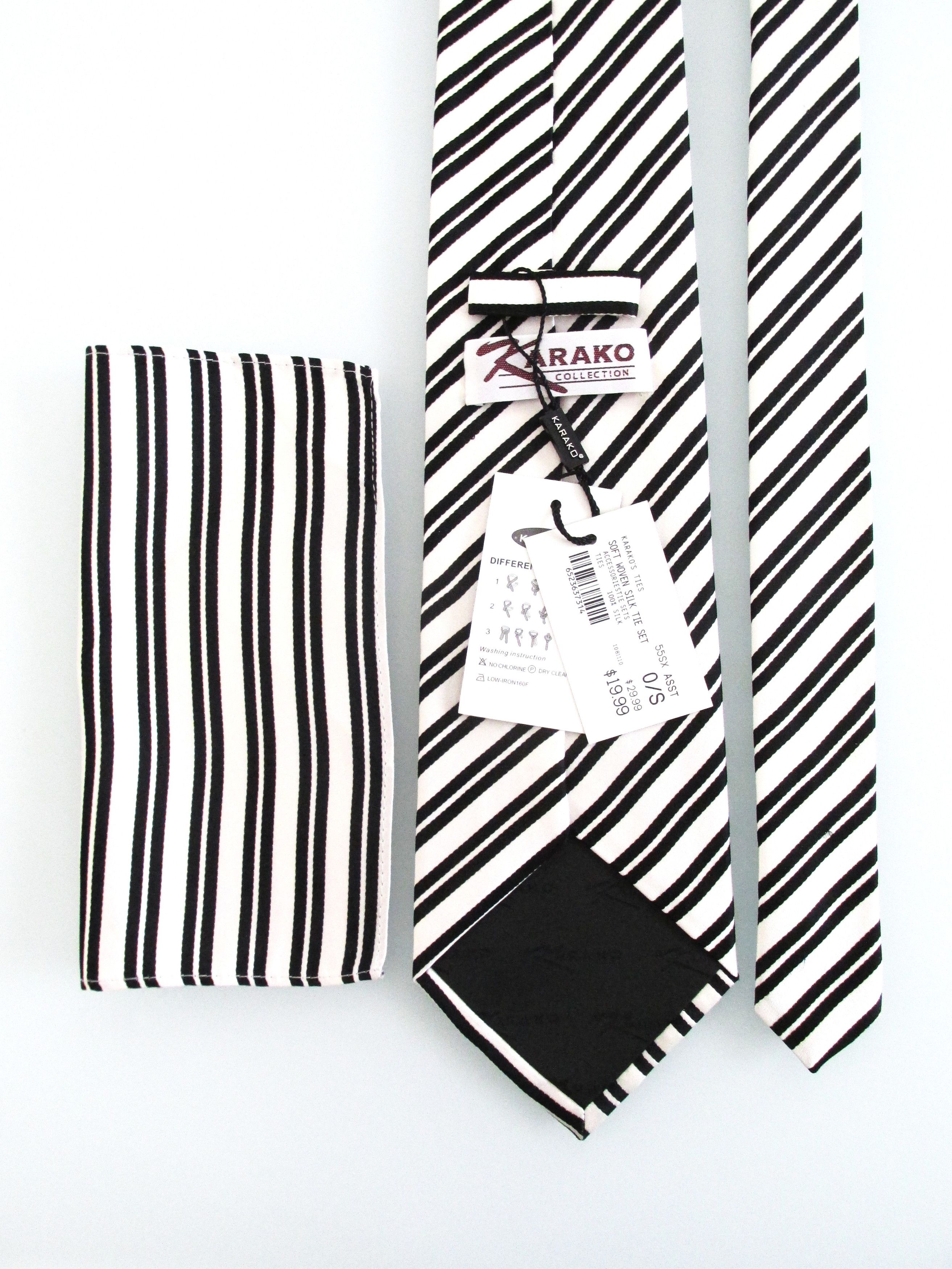 Other Karako Collection (NWT) Men's Silk Tie & Pocket Square Set Size ONE SIZE - 4 Thumbnail