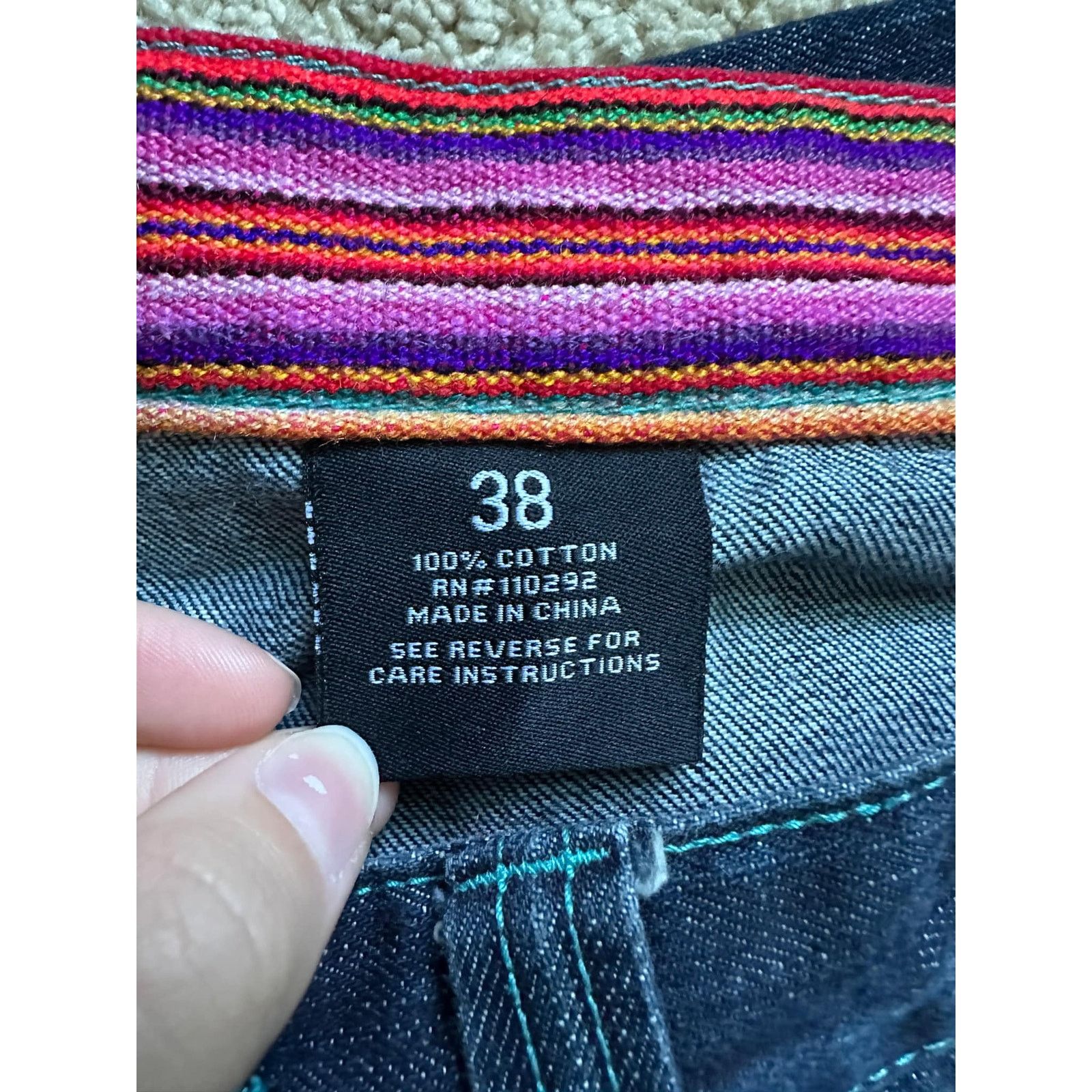 Other Miskeen Originals Embroidered Straight Denim Jeans Blue 38 Size US 38 / EU 54 - 8 Thumbnail
