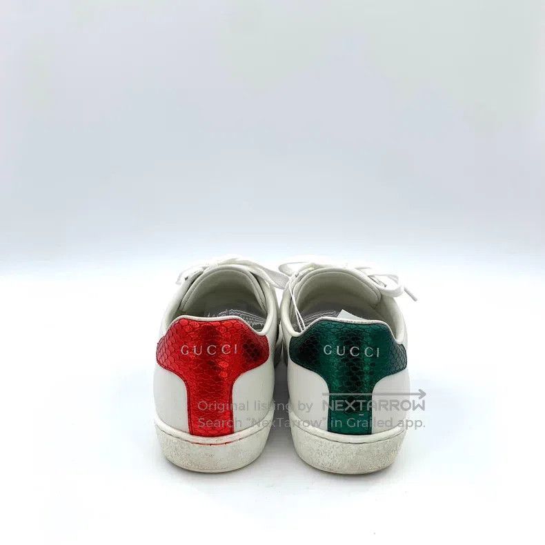 Gucci Gucci Ace Series White Striped Bee Embroidery Lace Casual Size US 6.5 / IT 36.5 - 4 Thumbnail