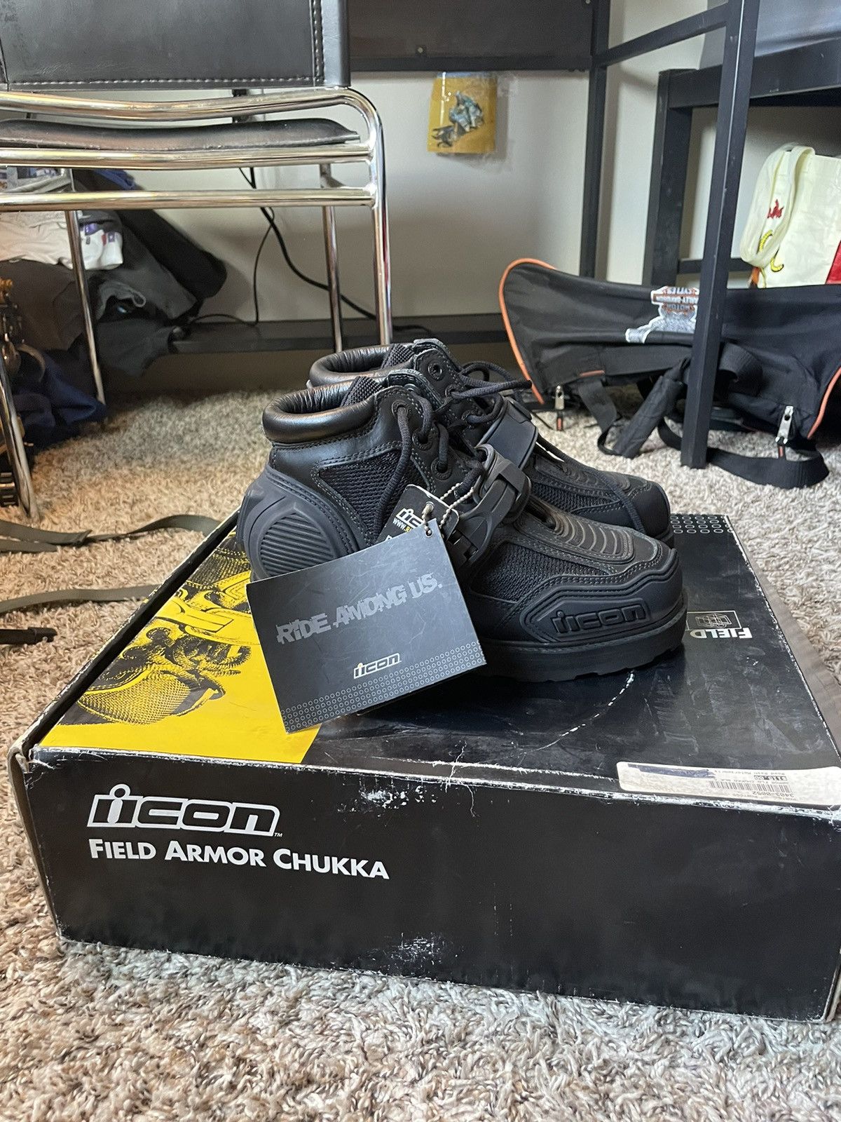 ICNY Icon field armor chukka motorcycle boots BNWT Size US 6 / EU 39 - 4 Thumbnail
