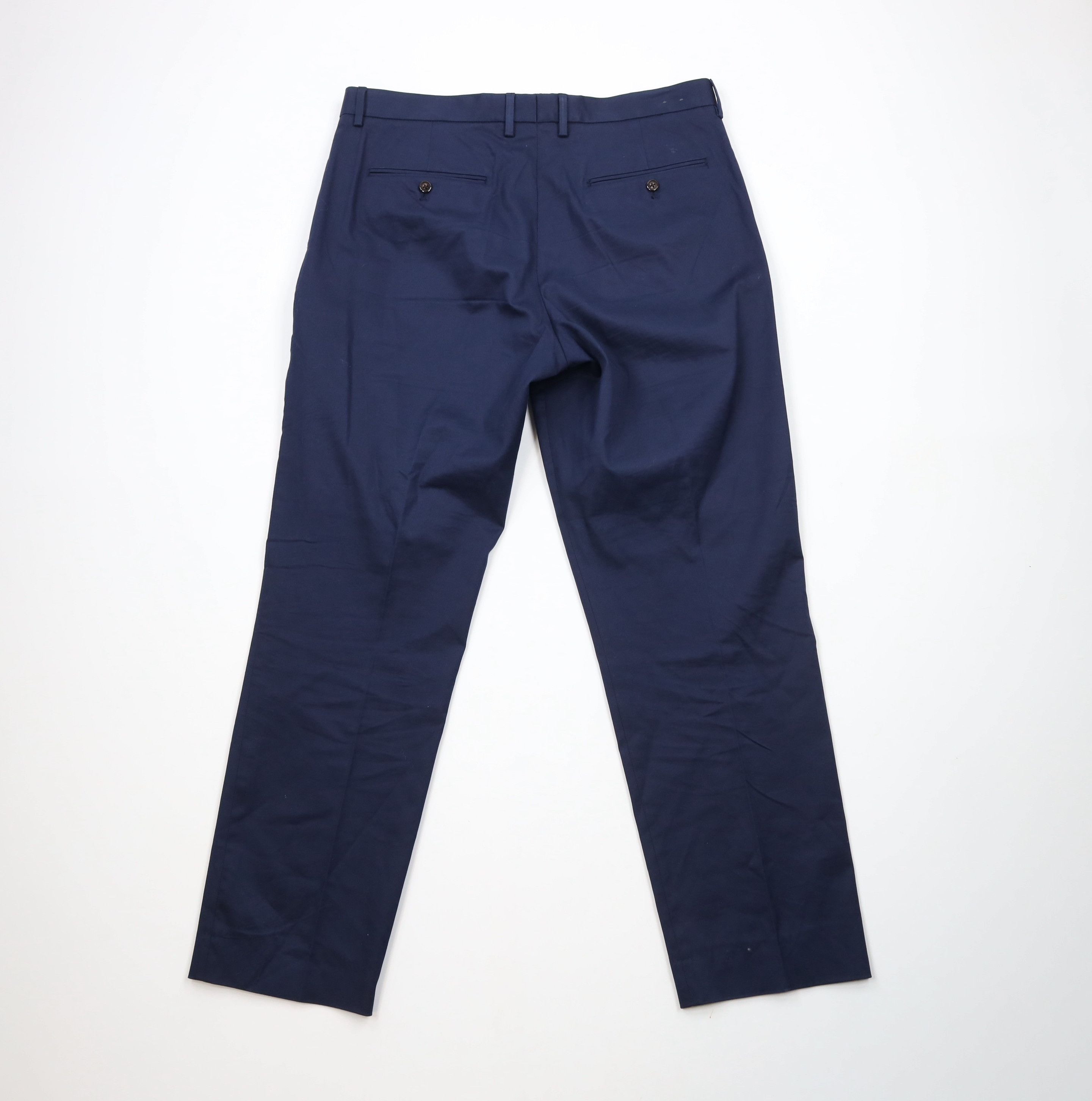 J.Crew × Vintage J Crew Bowery Classic Fit Stretch Chino Pants Navy Blue Size US 35 - 10 Thumbnail