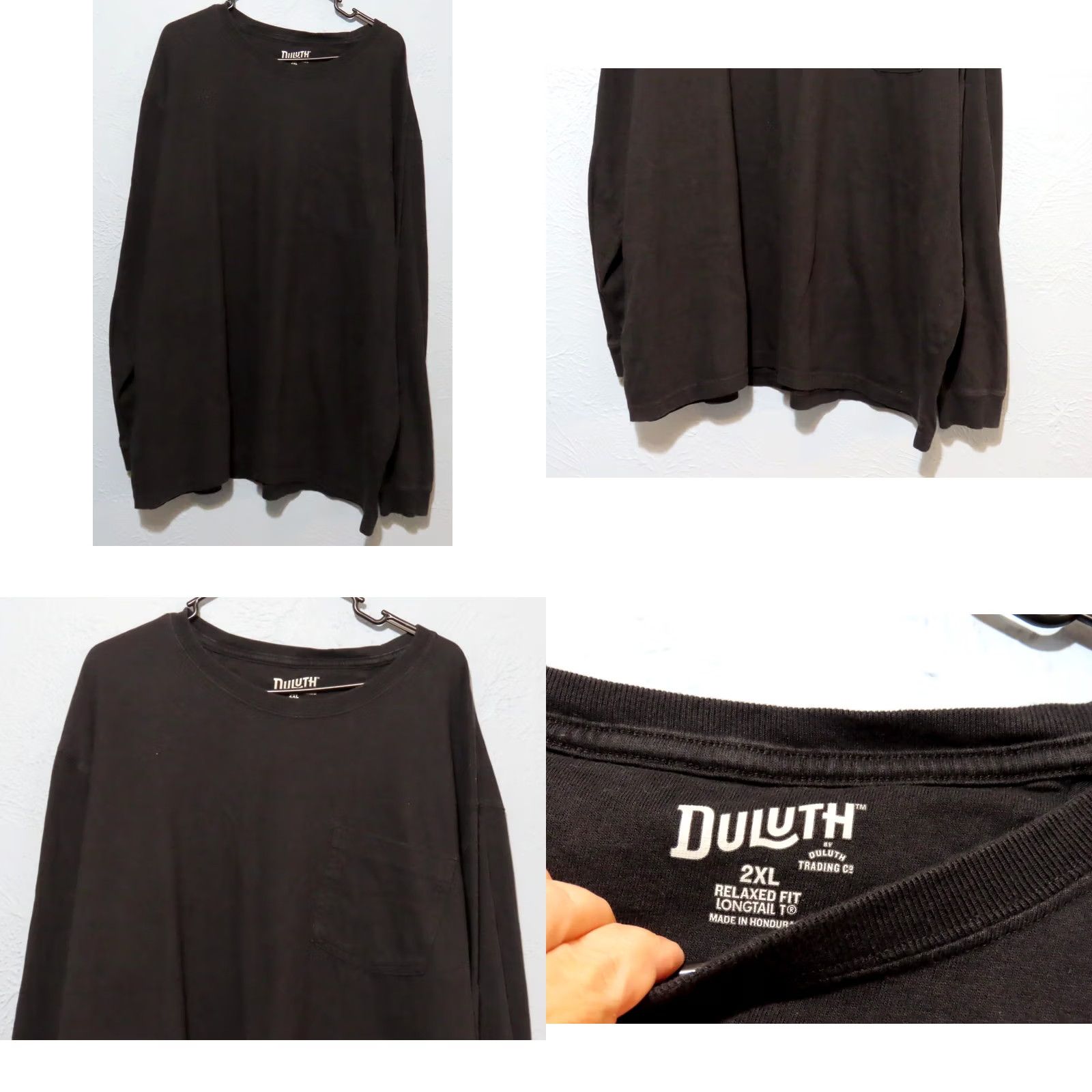 Vintage Duluth Men's 2XL Relaxed Fit Longtail T T-Shirt Long Sleeve Crew Neck Maroon & Black Lot of 2 Size US XXL / EU 58 / 5 - 8 Thumbnail