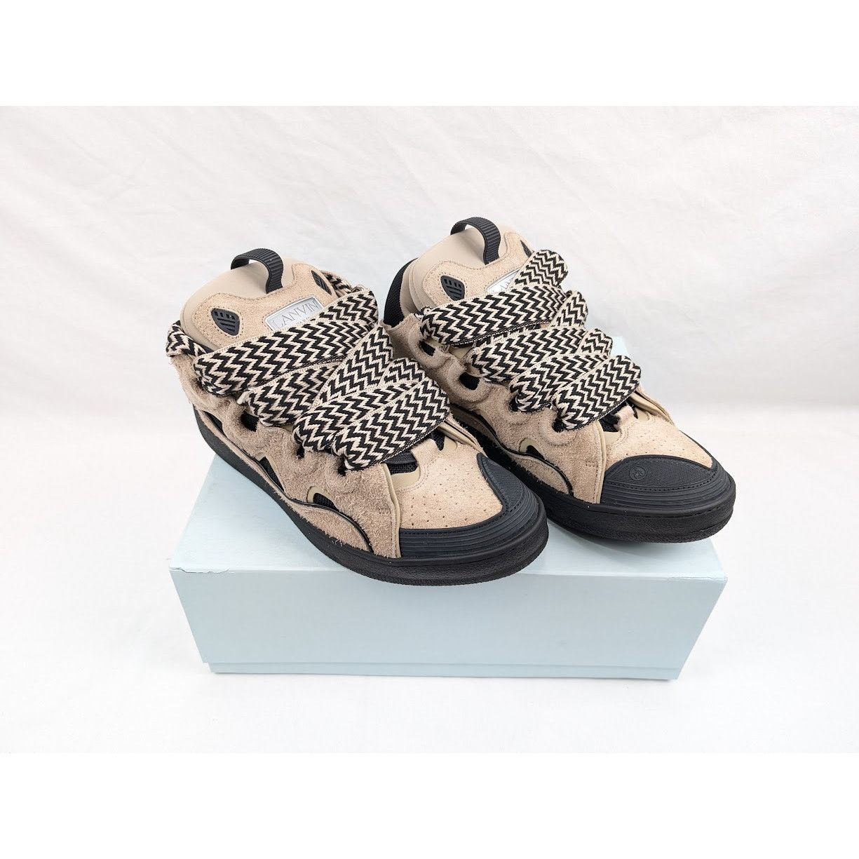Lanvin o1rshd1 Curb Sneakers in Light Brown/Black Size US 13 / EU 46 - 21 Thumbnail