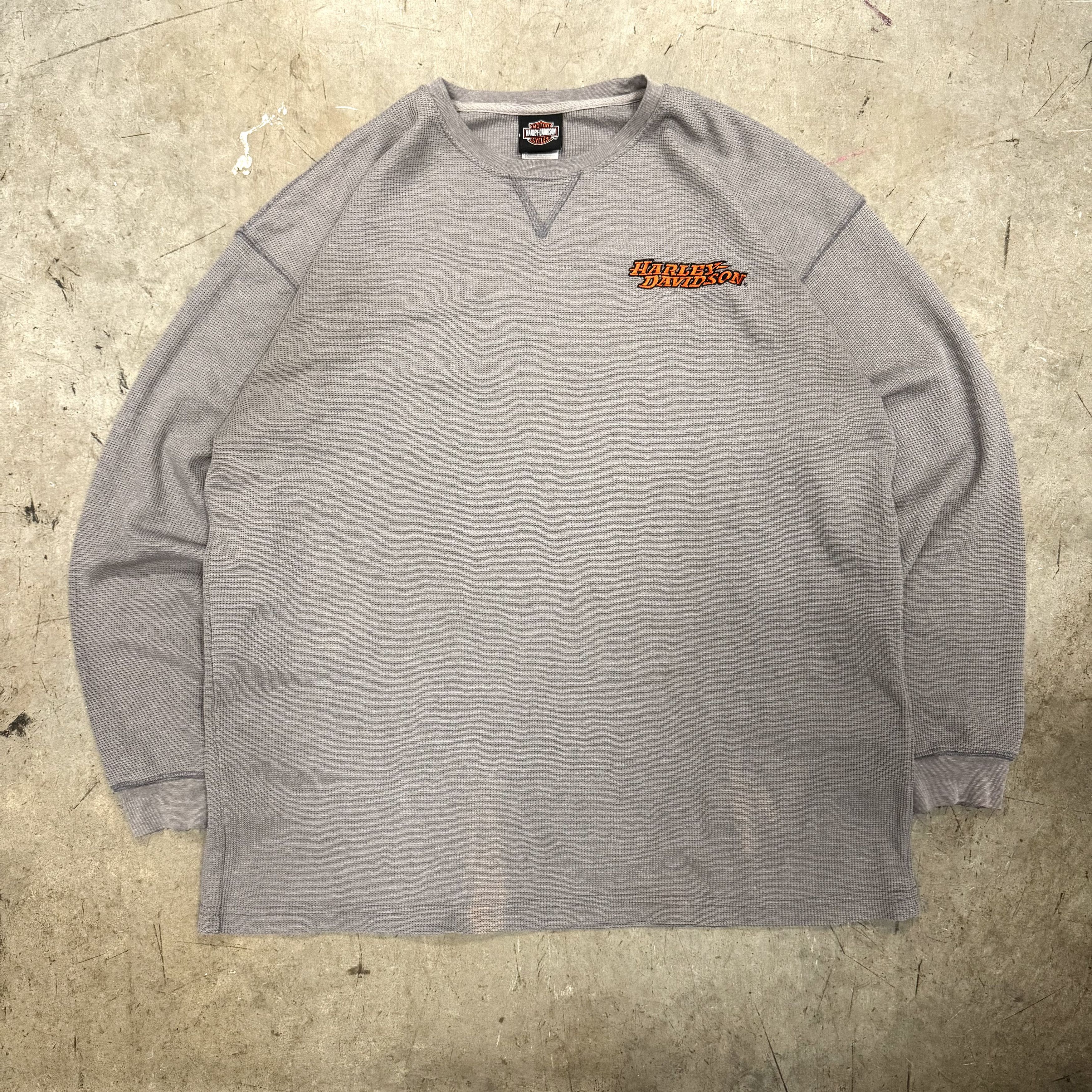 Harley Davidson VTG Y2K Harley Davidson Waffle Knit Long Sleeve T Shirt Size US XXL / EU 58 / 5 - 1 Thumbnail