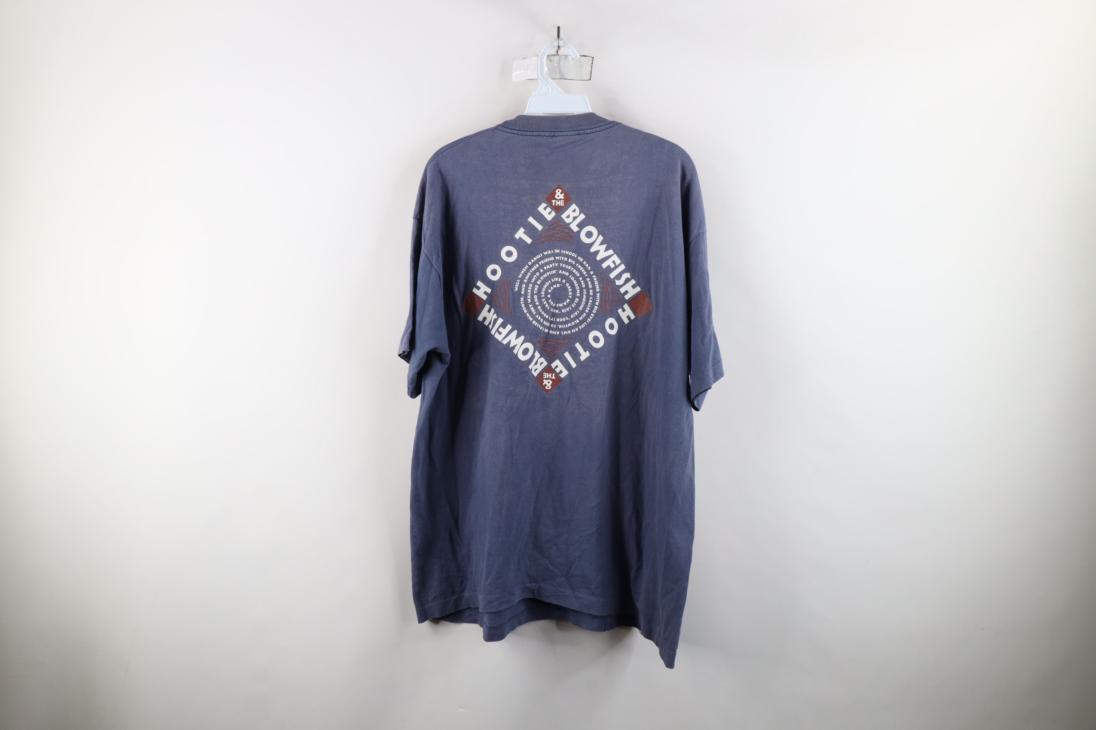 Vintage Vintage 90s Hootie & The Blowfish Band T-Shirt Blue HBF Size US XL / EU 56 / 4 - 14 Thumbnail