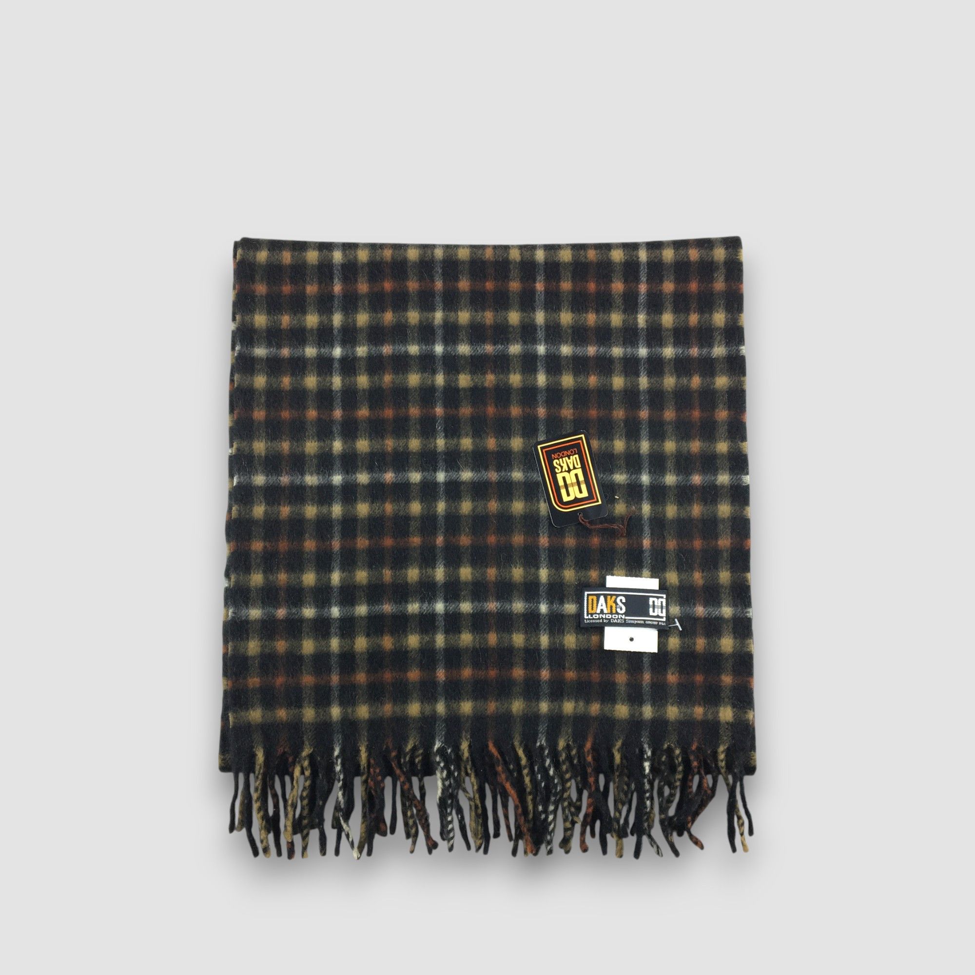 DAKS NWT Vintage Daks London Scarf Tartan Wool Fringe Scarves Size ONE SIZE - 2 Thumbnail