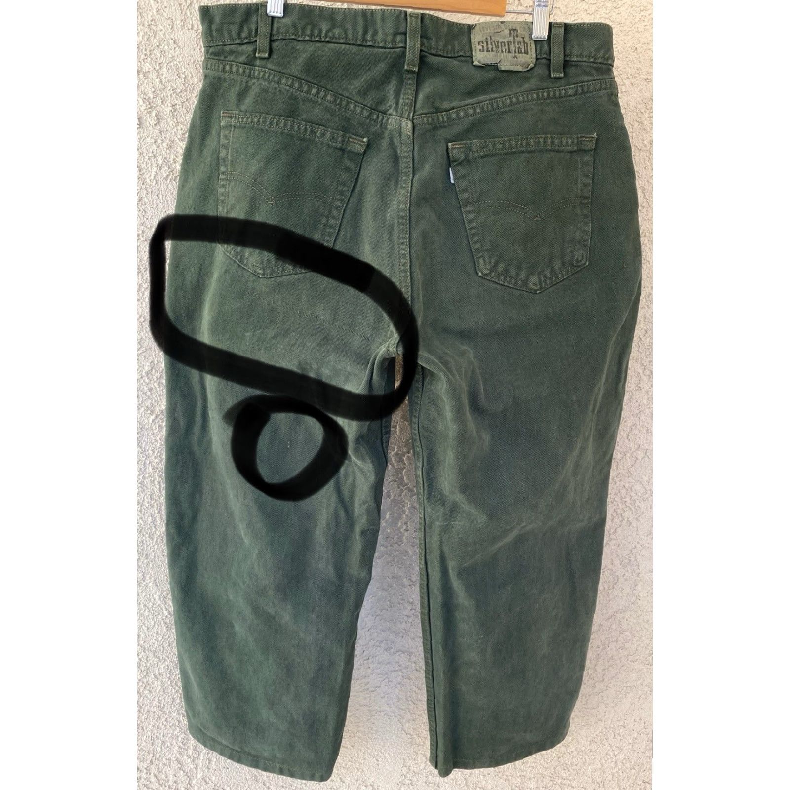 Vintage VINTAGE Levi’s SilverTab Loose Fit Jeans Green Denim 38 25.5 Inseam 5-Pocket USA Grunge 90s Mens Size US 38 / EU 54 - 3 Thumbnail
