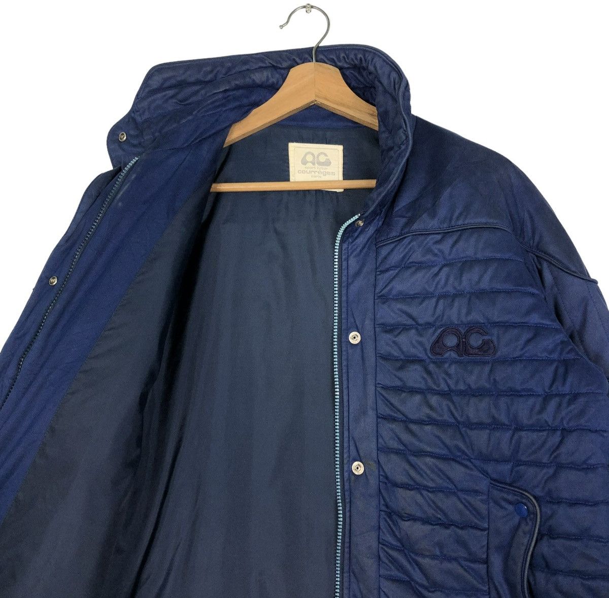 Issey Miyake 🔥VINTAGE ZIPPER BIKER JACKET COURREGES JAPAN Size US M / EU 48-50 / 2 - 12 Thumbnail