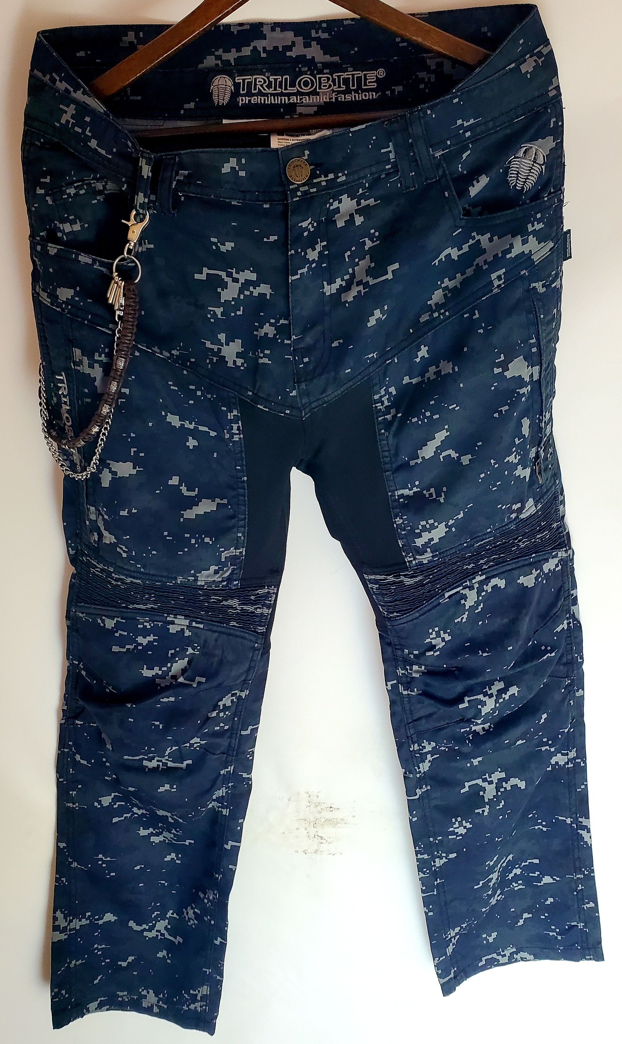 Other Trilobite Parado Motorcycle Jeans Digi Camo Blue perfect con Size US 32 / EU 48 - 2 Thumbnail