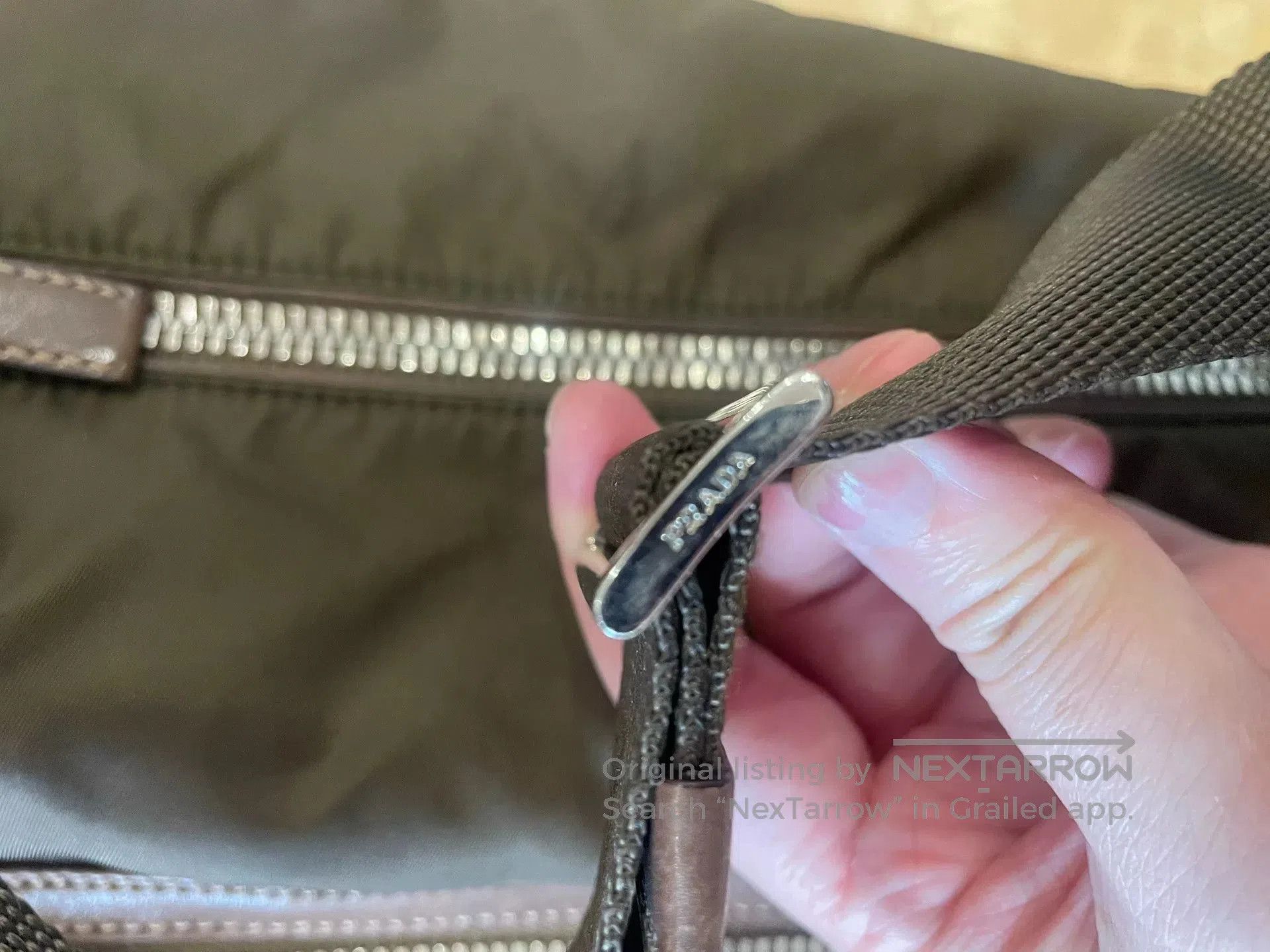 Prada PRADA Wool Leather Combination Handbag. Size ONE SIZE - 7 Thumbnail
