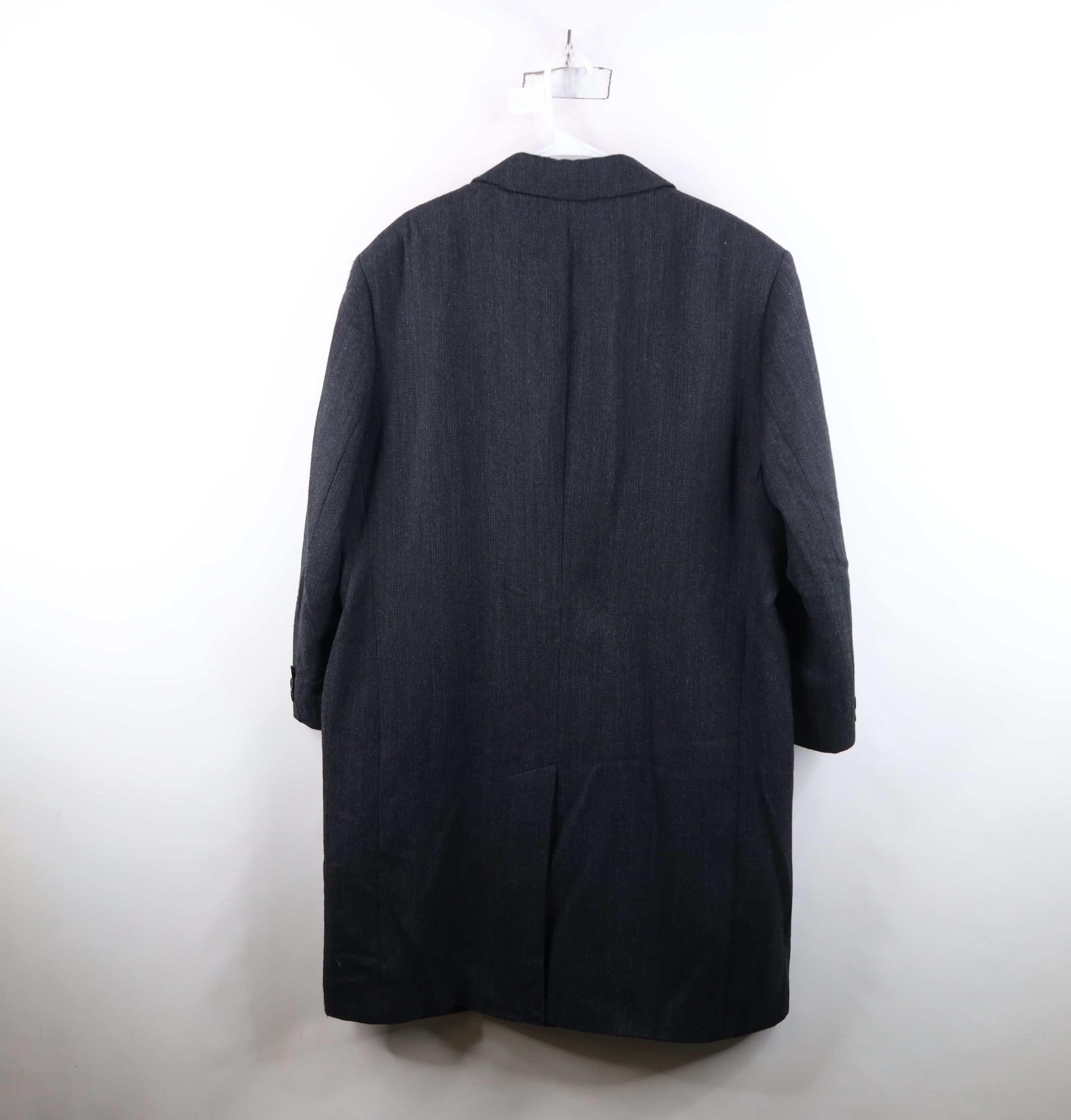 Vintage Vintage 90s Streetwear Tweed Button Overcoat Jacket Gray Size US XXL / EU 58 / 5 - 11 Thumbnail