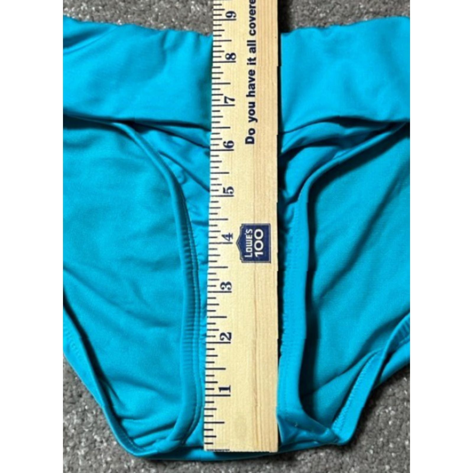 Kenneth Cole Kenneth Cole Reaction Women's Bikini Swim Bottom M Blue Hipster Foldover Stretch Size 32" / US 10 / IT 46 - 4 Thumbnail