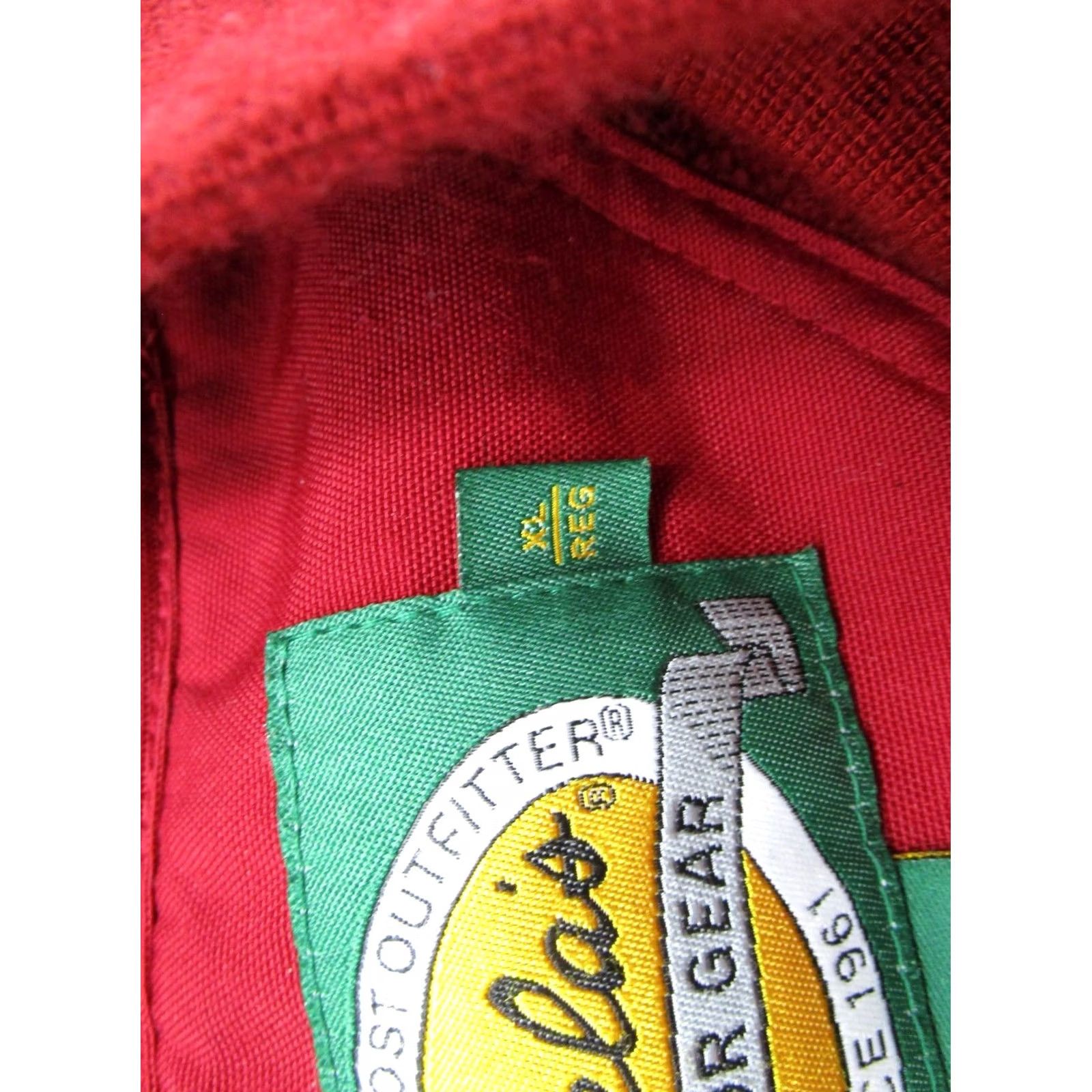 Vintage Cabela's Red Henley Lined Sweater Jacket Mid-Length XL Knit Zip Outer Shell Polyester Elbow Patch 90s Outdoor Mens Fashion Casual Workwear Size US XL / EU 56 / 4 - 3 Thumbnail
