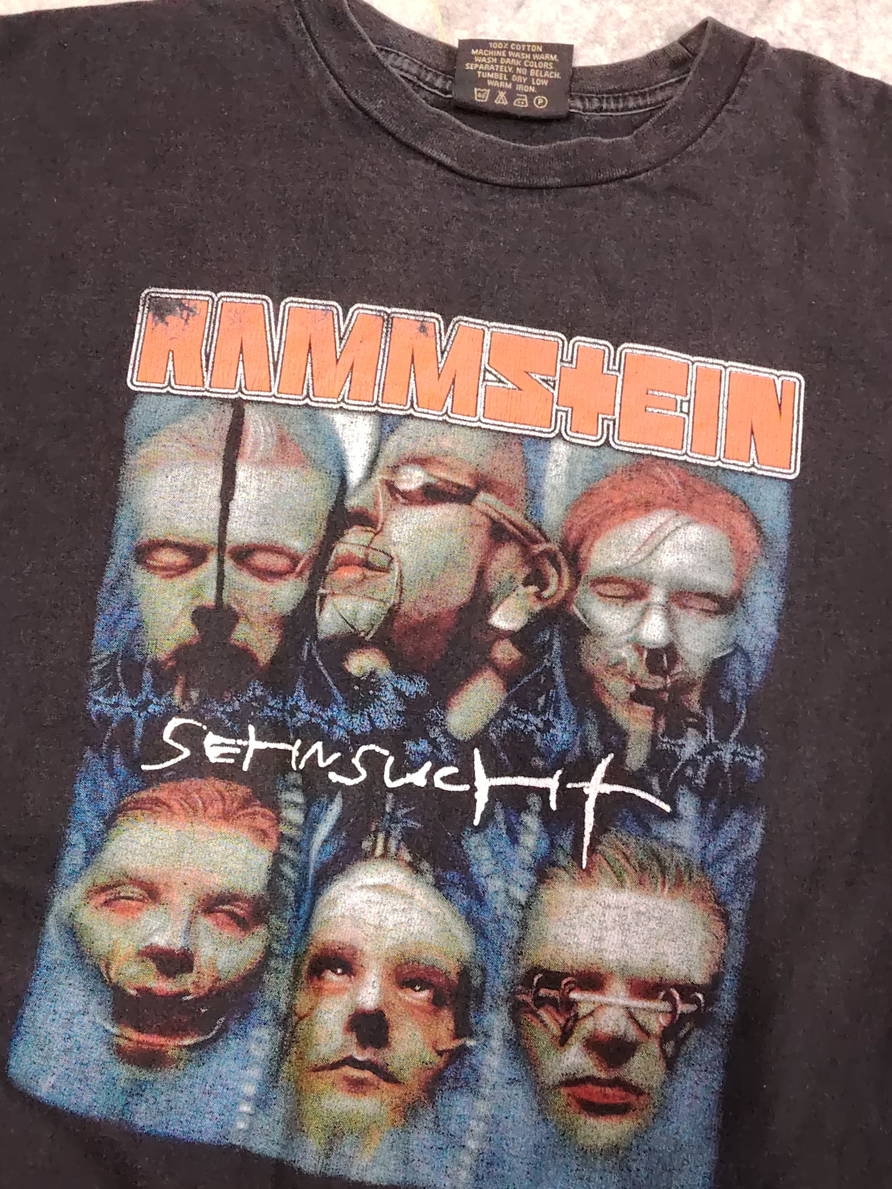 Band Tees × Vintage Vintage Bootleg Rammstein Sehnsucht t shirt Size US L / EU 52-54 / 3 - 6 Thumbnail