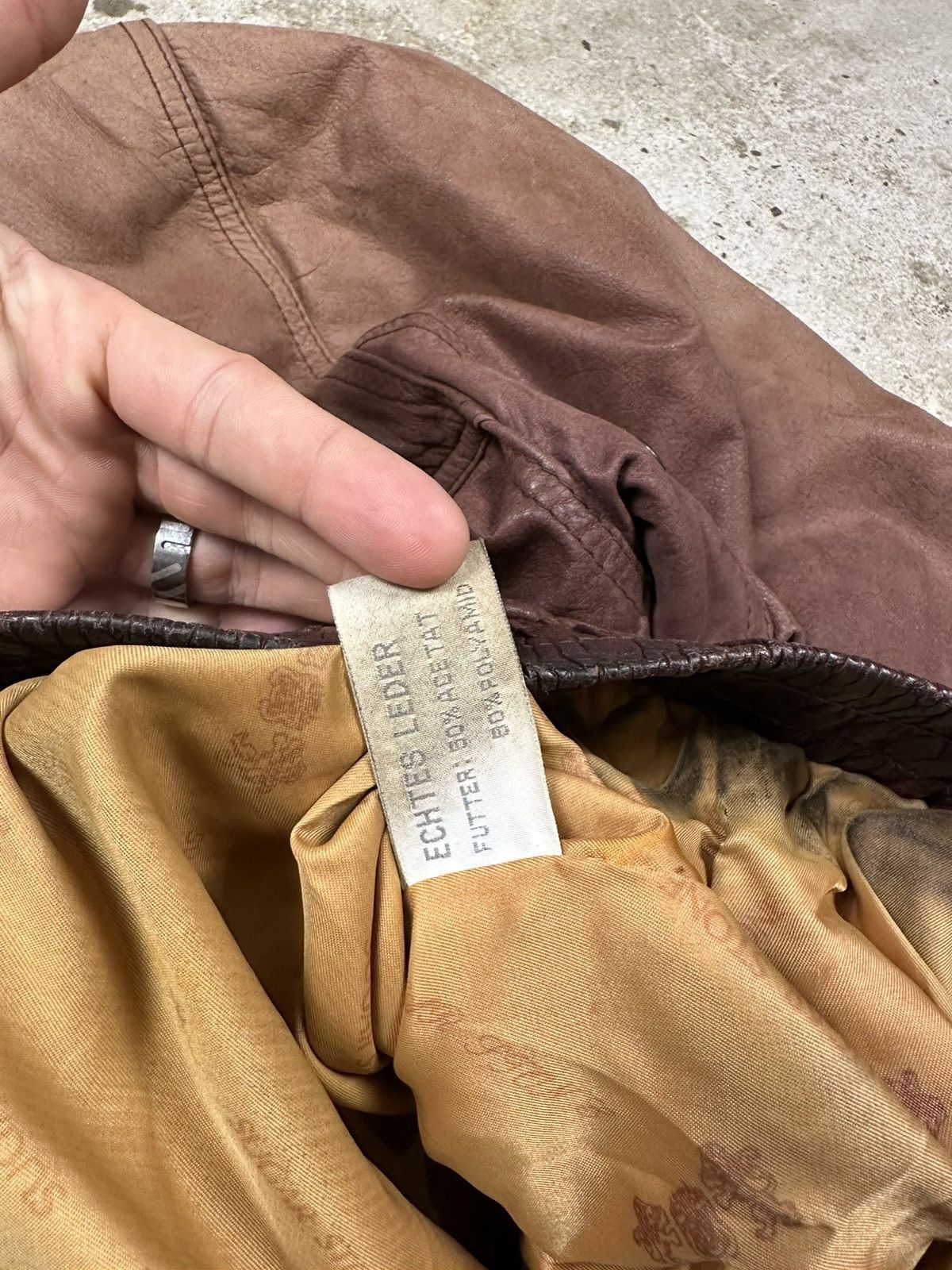 Vintage ‼️ Vintage 90s Distressed Brown / Orange Leather Jacket Rare Size US L / EU 52-54 / 3 - 9 Thumbnail