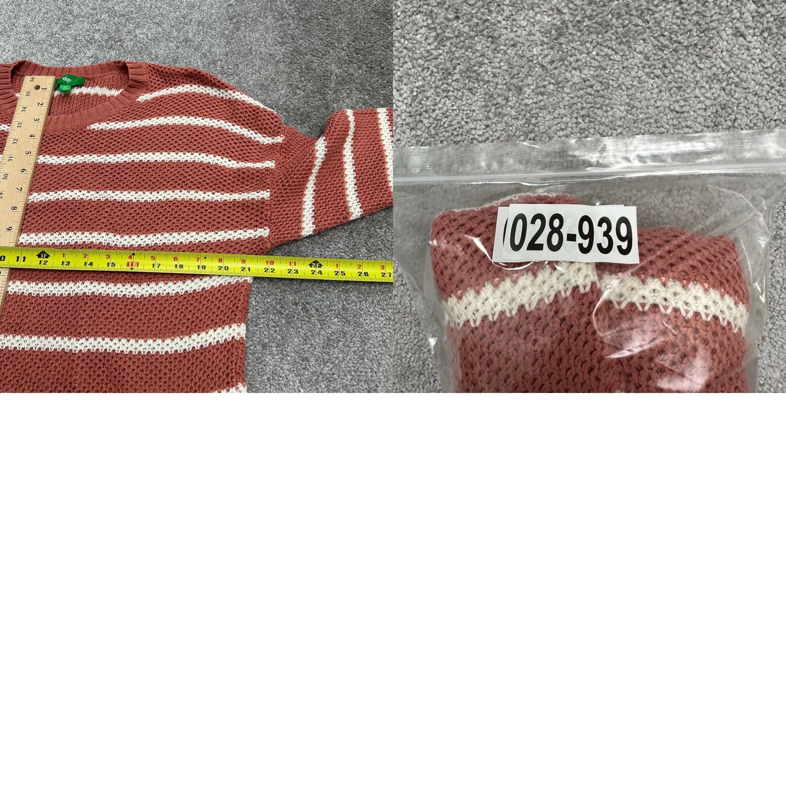 Vintage Dip Sweater Women XL Brown Striped Crew Neck Crochet Knit Open-Knit Casual Womens Size XL / US 12-14 / IT 48-50 - 8 Thumbnail