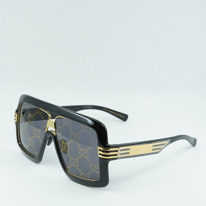 Gucci Gucci GG0900S 001 Sunglasses Black Aviator Frame, Grey Size ONE SIZE - 2 Thumbnail