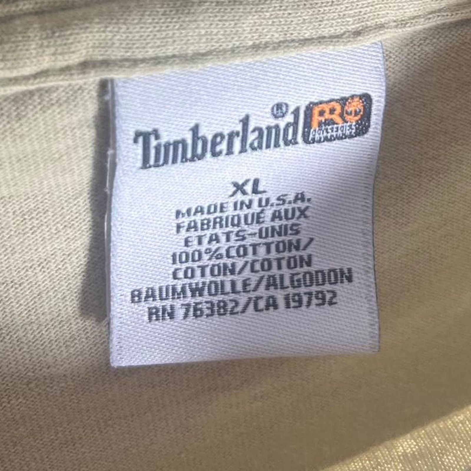 Timberland Tan vintage 90s Timberland Pocket Tee Size US XL / EU 56 / 4 - 3 Thumbnail