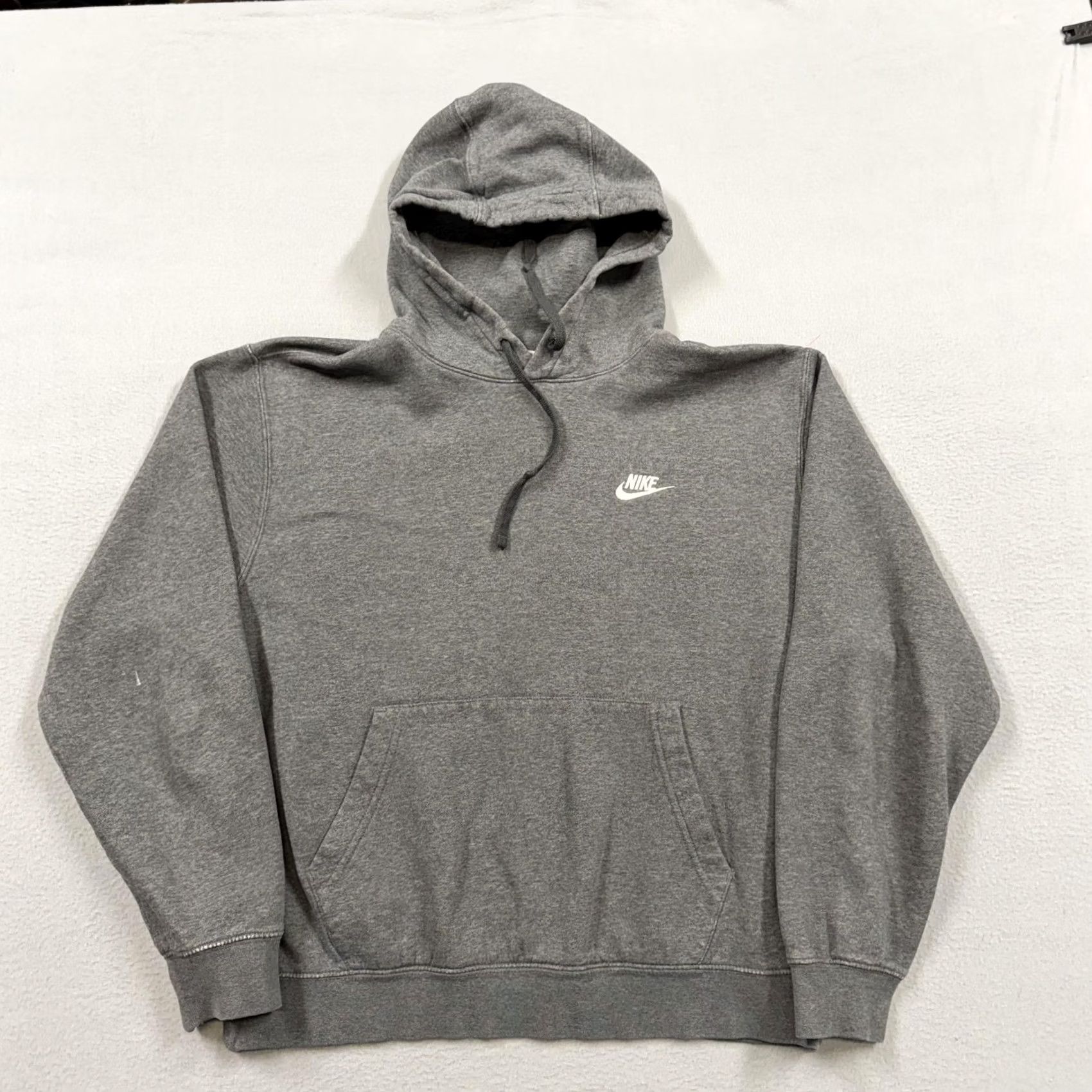 Nike Nike Hoodie Mens M Gray Pullover Fleece Sweatshirt Solid Logo Swoosh Size US M / EU 48-50 / 2 - 2 Thumbnail