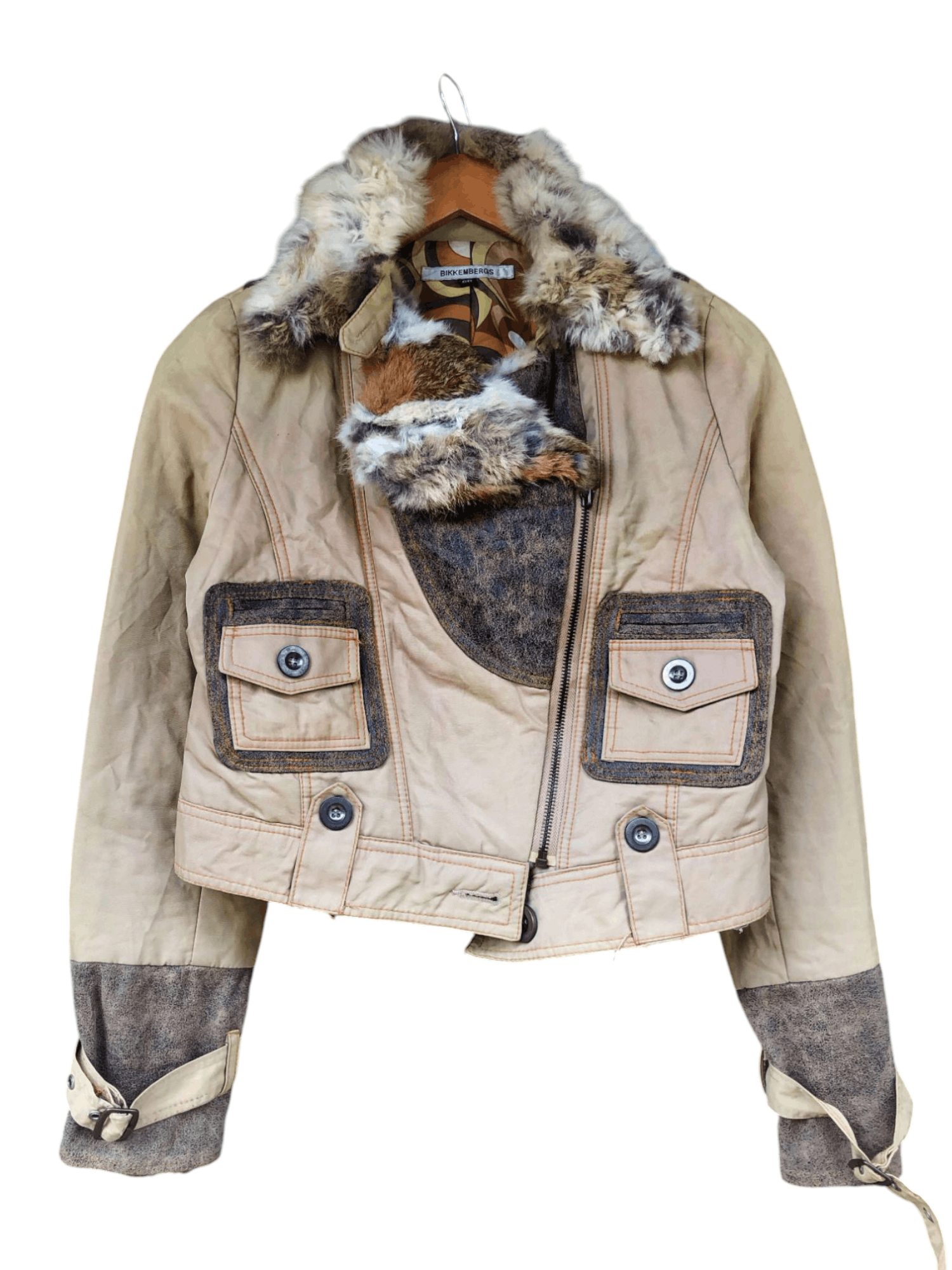 Dirk Bikkembergs Dirk Bikkembergs Faded Cowhide Lether Fur Jacket Size M / US 6-8 / IT 42-44 - 1 Thumbnail