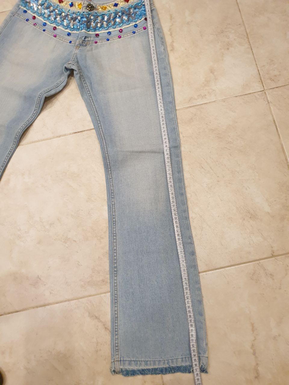 Iceberg y2k low rise jeans with sequins / beads 34" sz 29 Iceberg Size 34" / US 12 / IT 48 - 8 Thumbnail