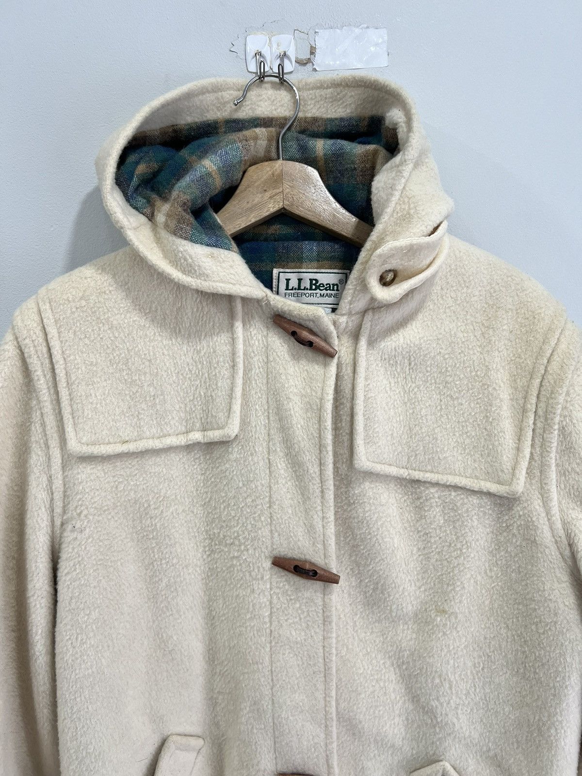L.L. Bean Vintage 90s LL Bean Toggle Coat Jacket Plaid Lined Size US S / EU 44-46 / 1 - 3 Thumbnail