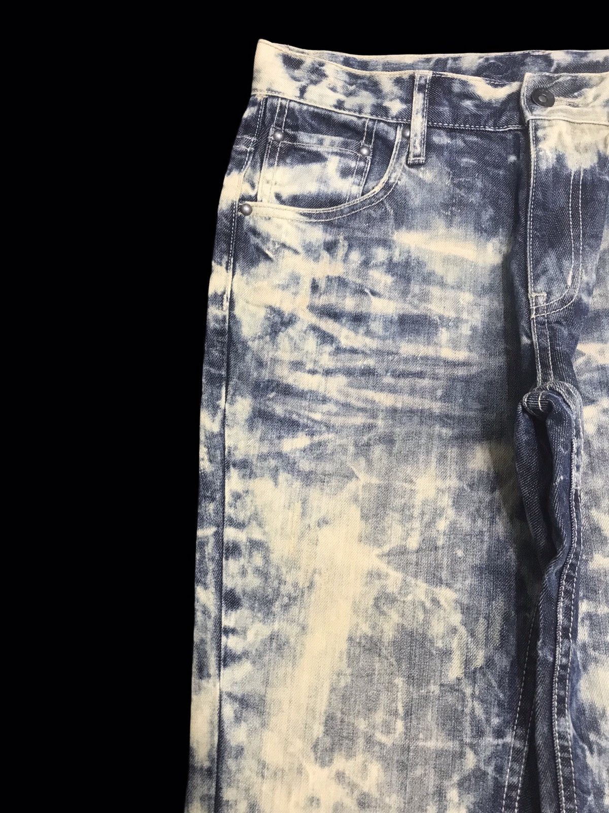 semanticdesign 💥90s Style💥semantic design Acid Wash Bleached Denim F298 Size US 31 - 4 Thumbnail