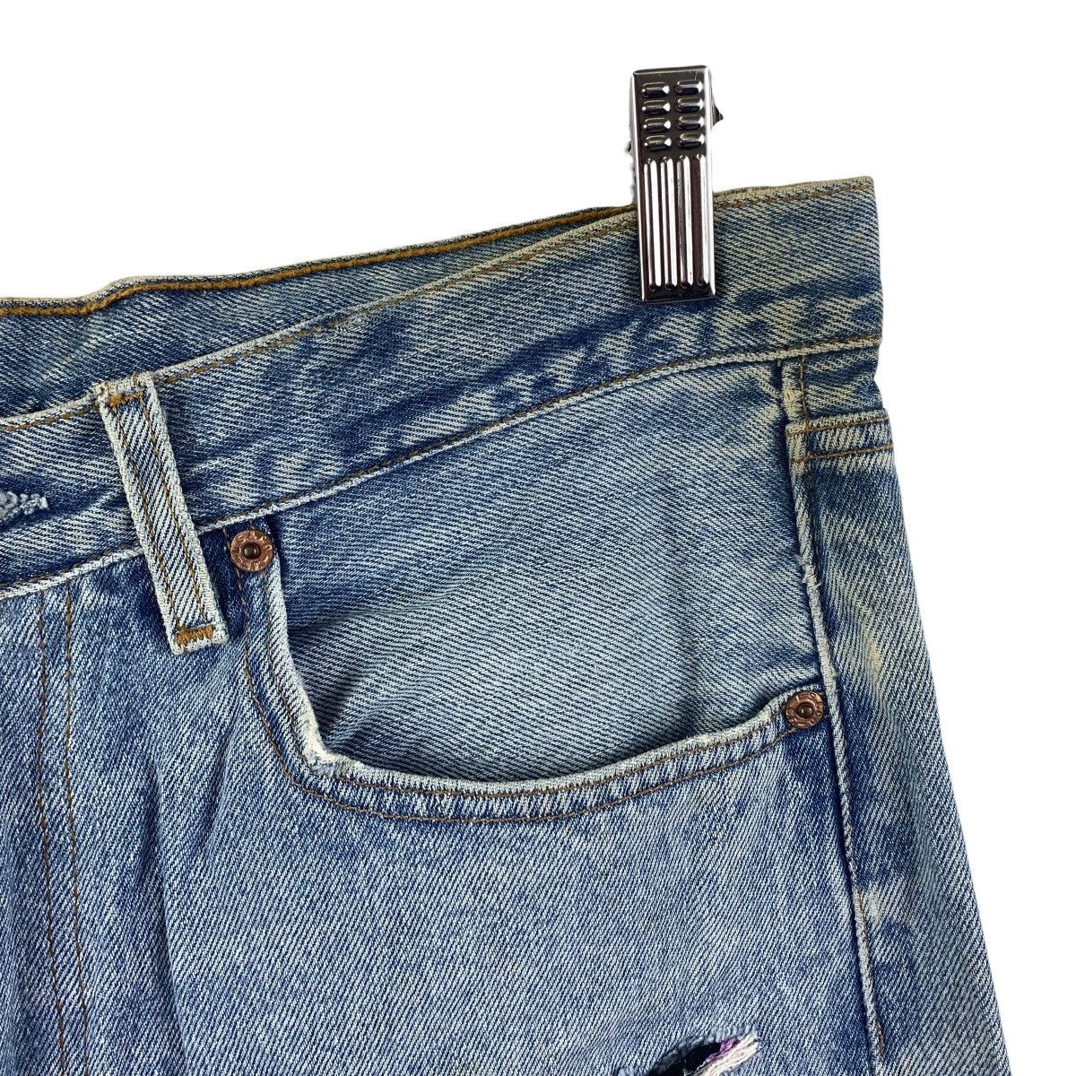 Levi's × Vintage Vintage LEVI’S lot501 distressed custom patchwork blue jeans Size US 32 / EU 48 - 8 Thumbnail