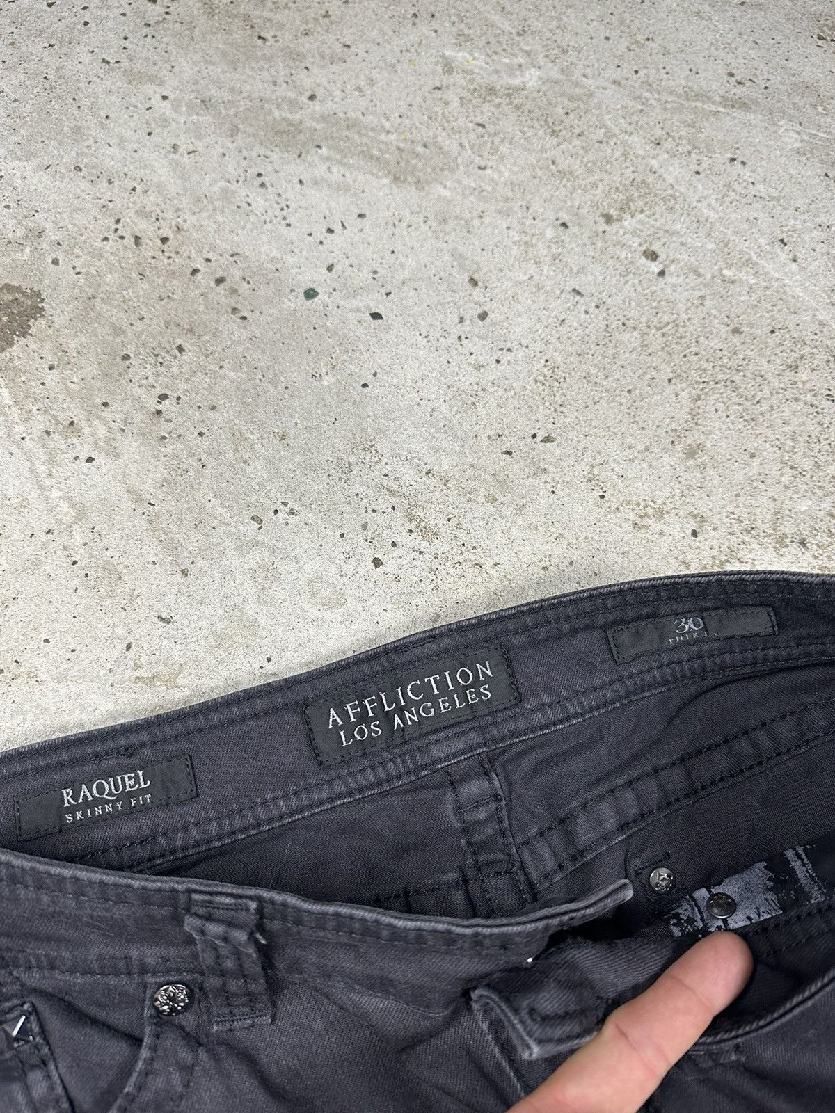 Affliction Affliction Los Angeles Raquel Black Denim Pants Size US 30 / EU 46 - 9 Thumbnail