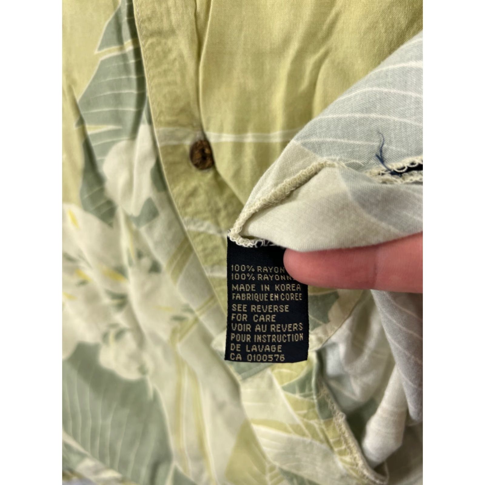 Vintage Daniel David Shirt Men XL Green Hawaiian Luau Aloha Beach Floral Palm Tree Button-Up Size US XL / EU 56 / 4 - 4 Thumbnail